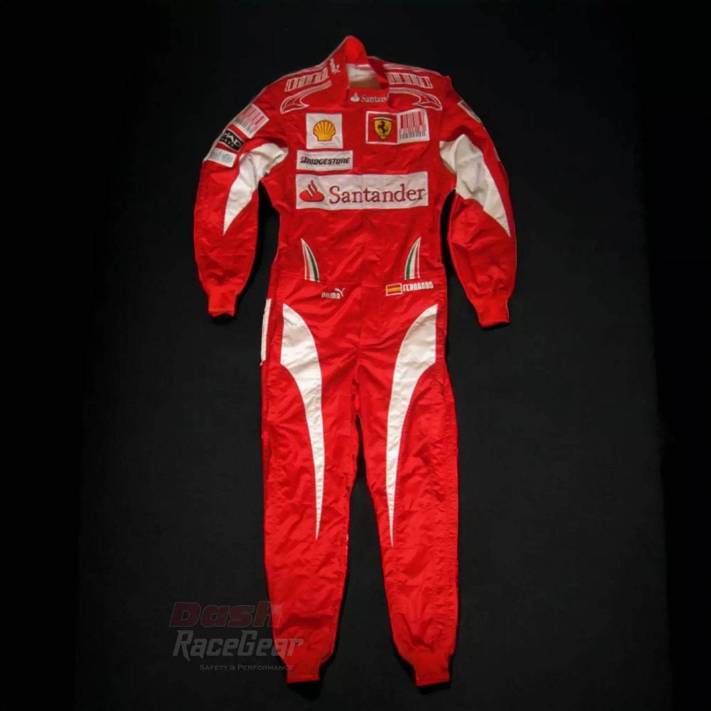 2010 Fernando Alonso Ferrari F1 Embroidered Racing Suit - Dash Racegear
