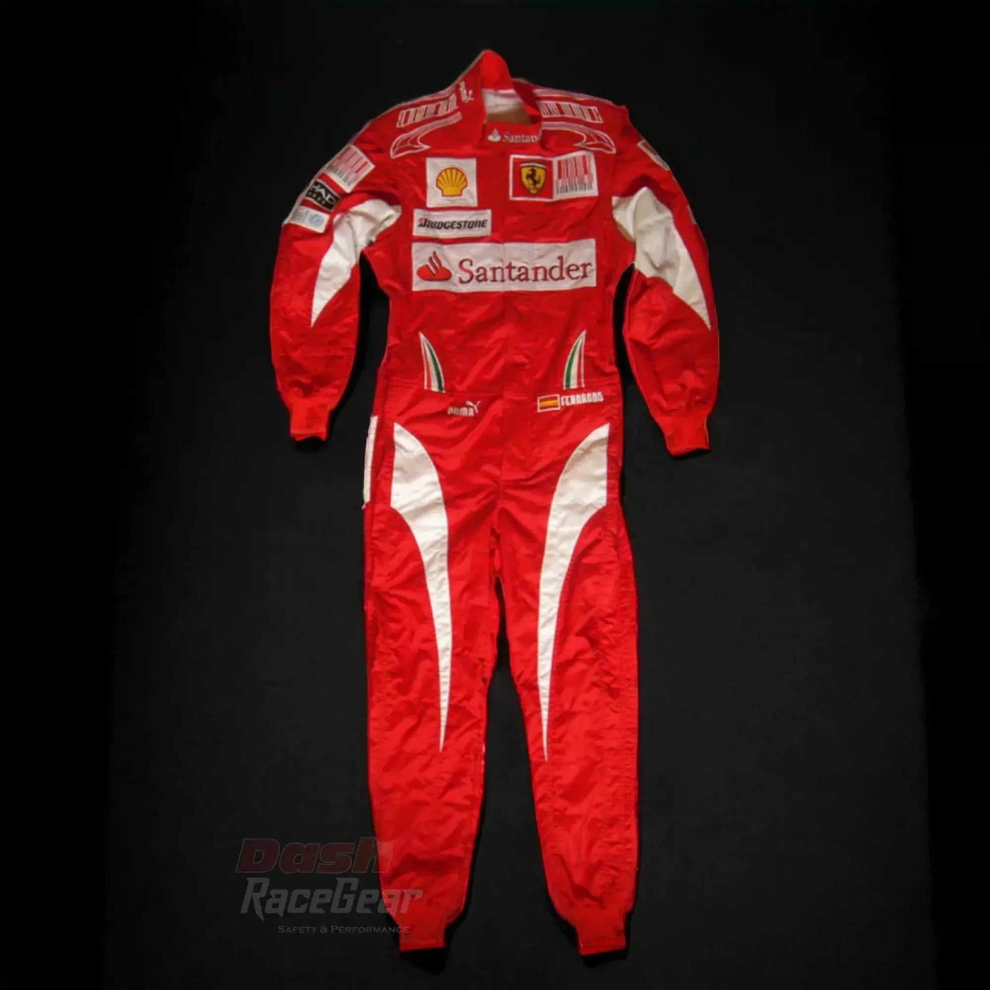 2010 Fernando Alonso Ferrari F1 Embroidered Racing Suit DASH RACEGEAR