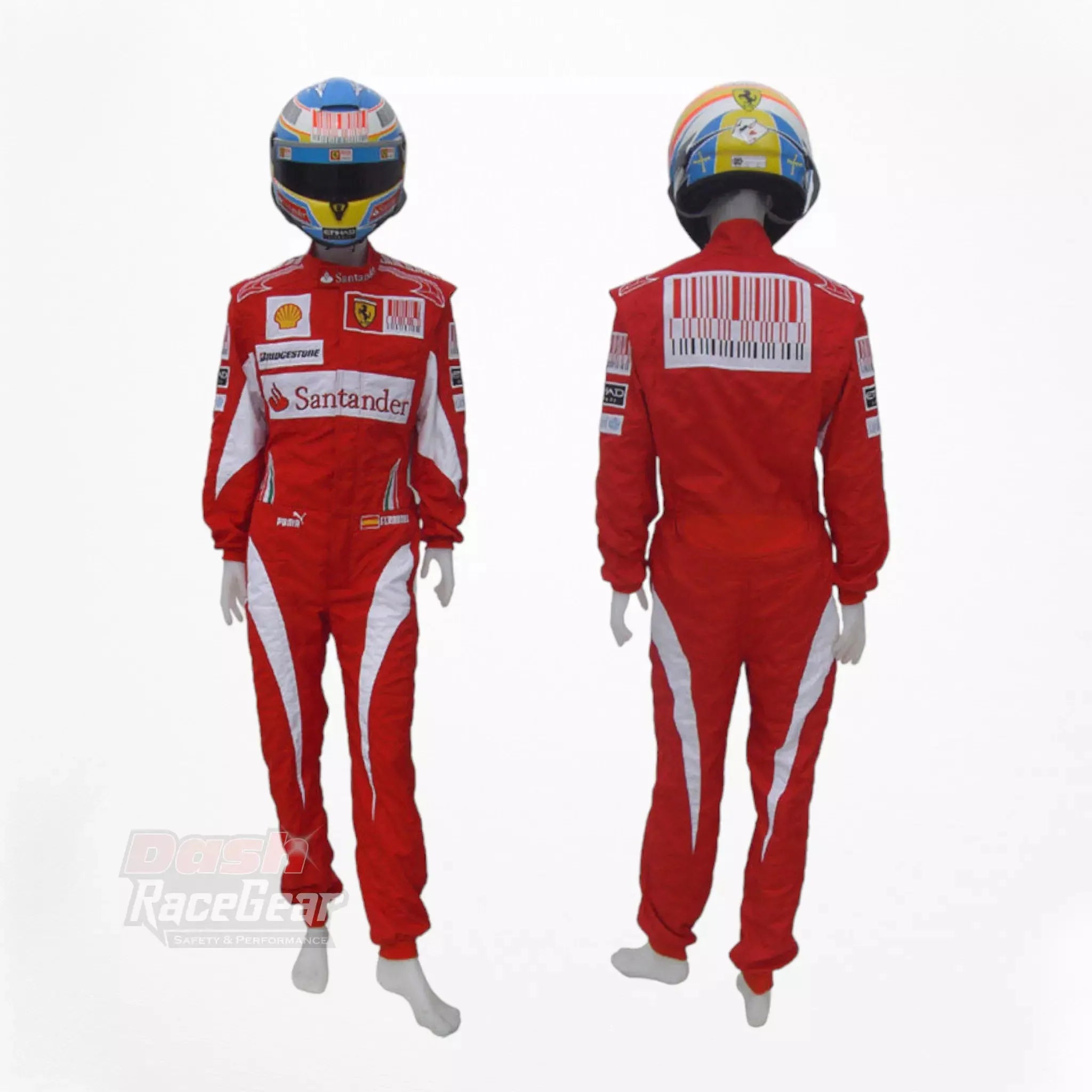 2010 Fernando Alonso Ferrari F1 Embroidered Racing Suit - Dash Racewear