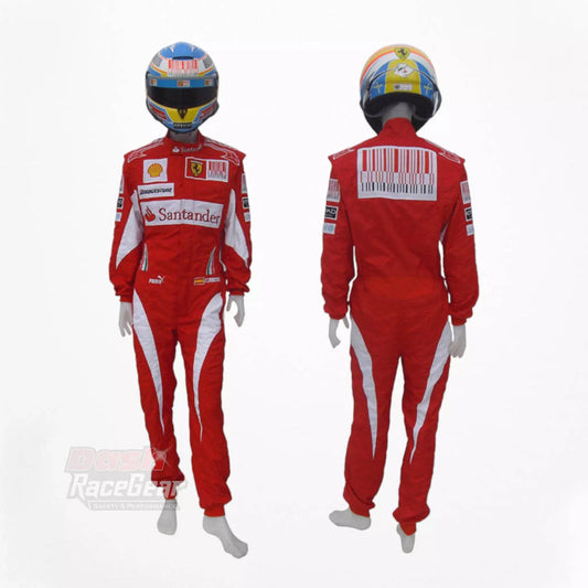 2010 Fernando Alonso Ferrari F1 Embroidered Racing Suit - Dash Racegear