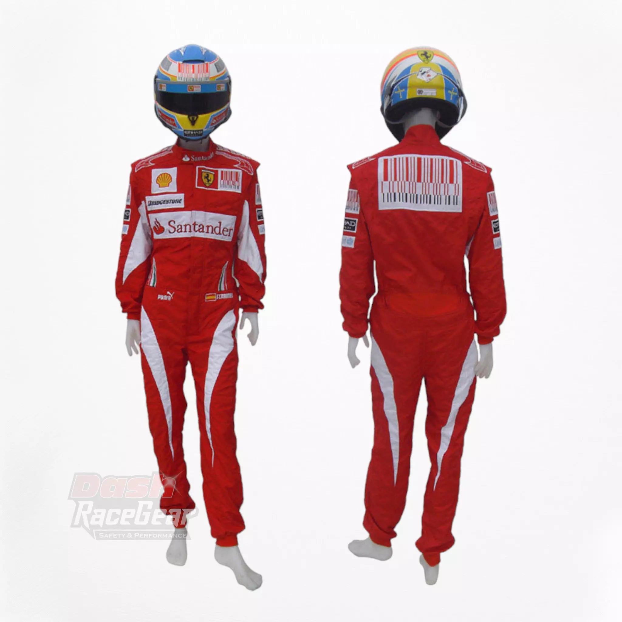 2010 Fernando Alonso Ferrari F1 Embroidered Racing Suit - Dash Racegear