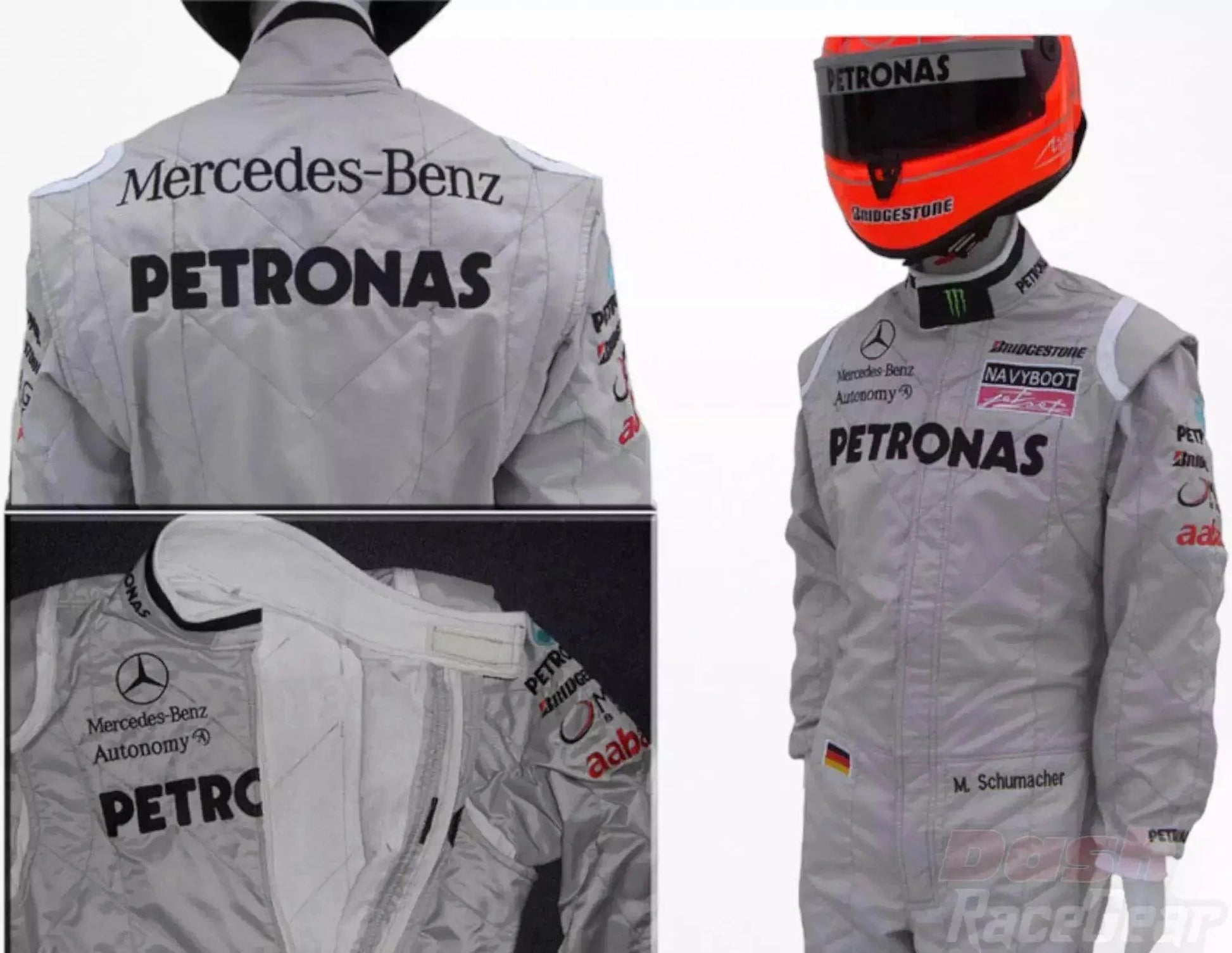 2010 Michael Schumacher Mercedes Benz F1 Embroiderd Race Suit - Dash Racegear