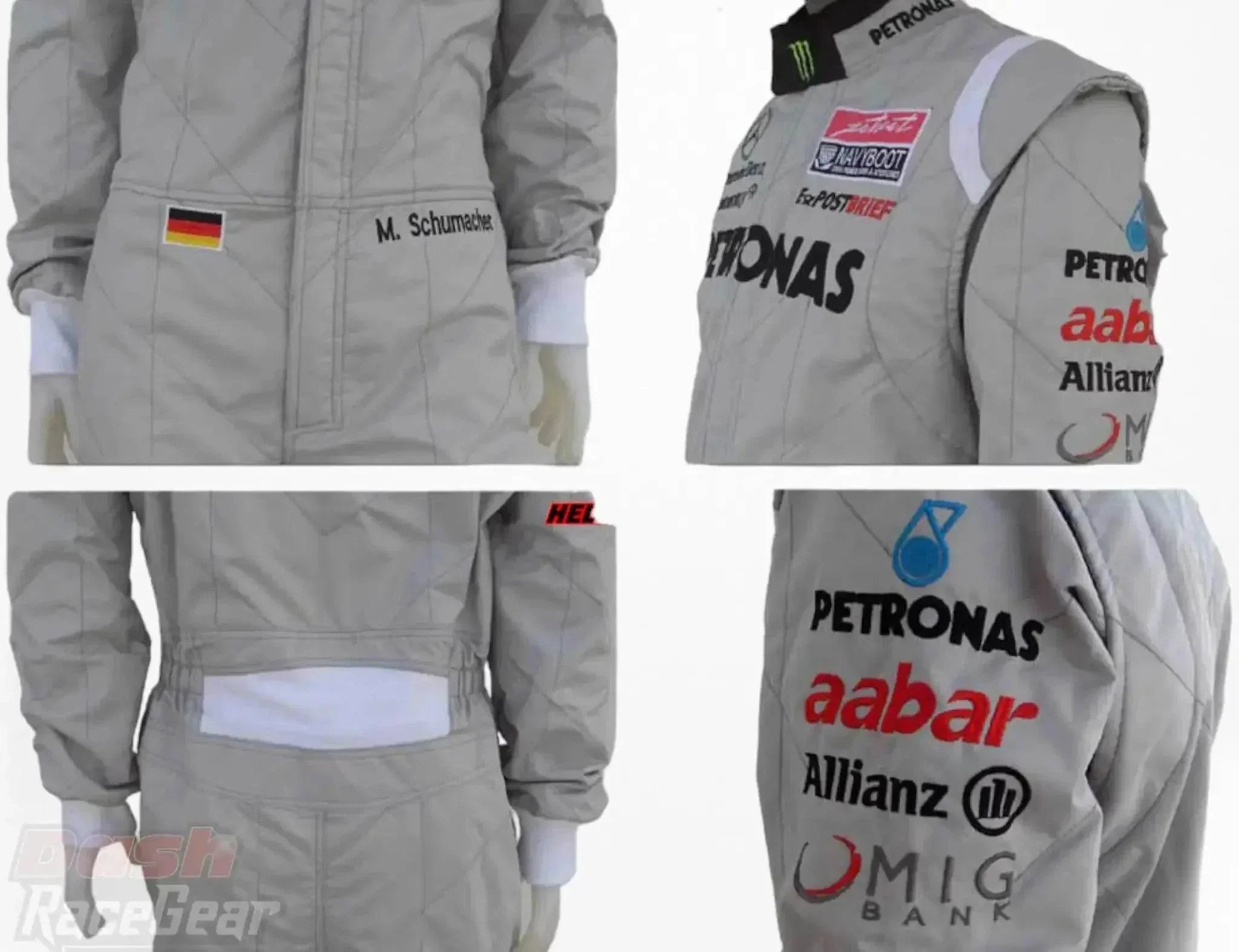 2011 Michael Schumacher Mercedes Benz F1 Embroidered Race Suit DASH RACEGEAR