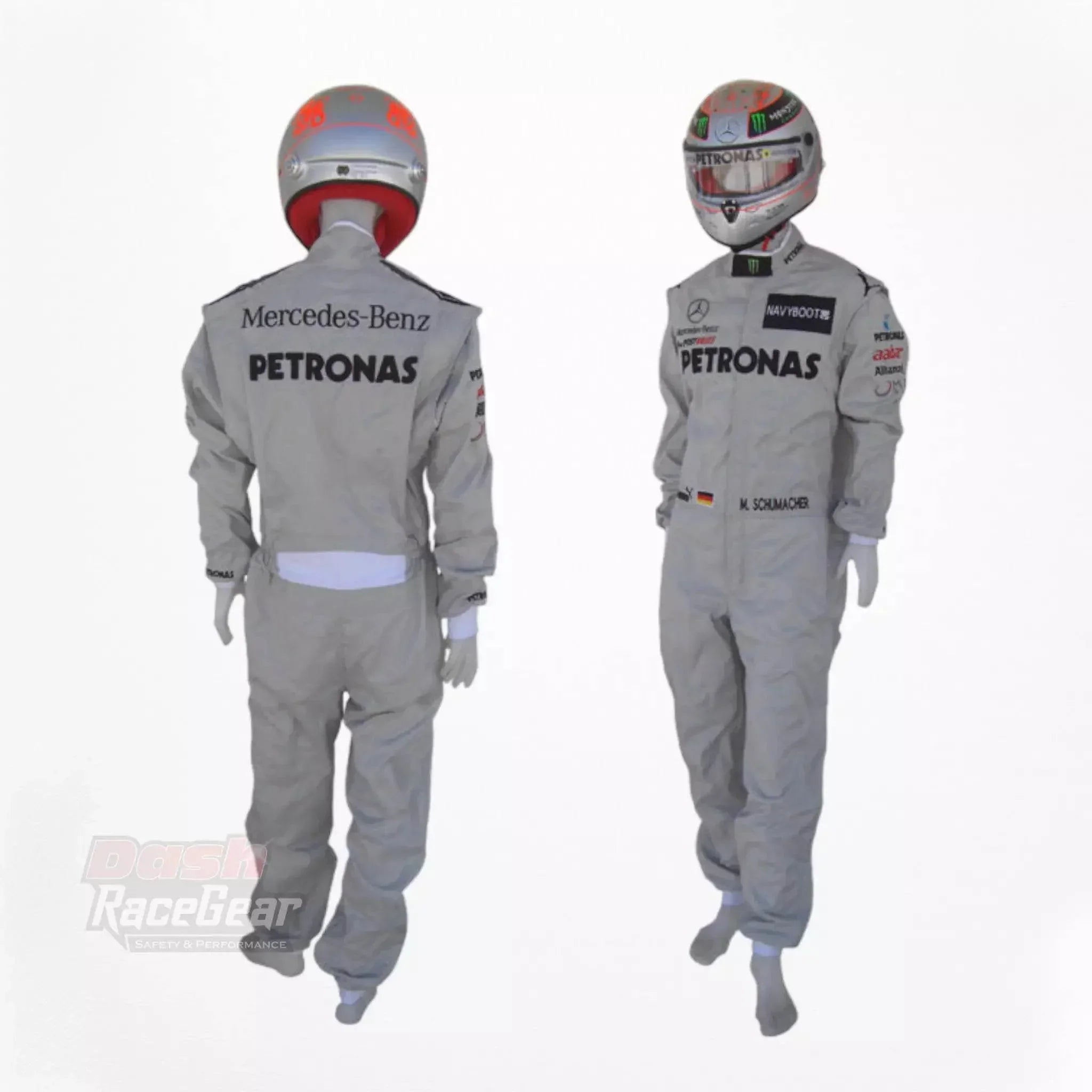 2012 Michael Schumacher Mercedes Benz F1 Embroidered Race Suit DASH RACEGEAR