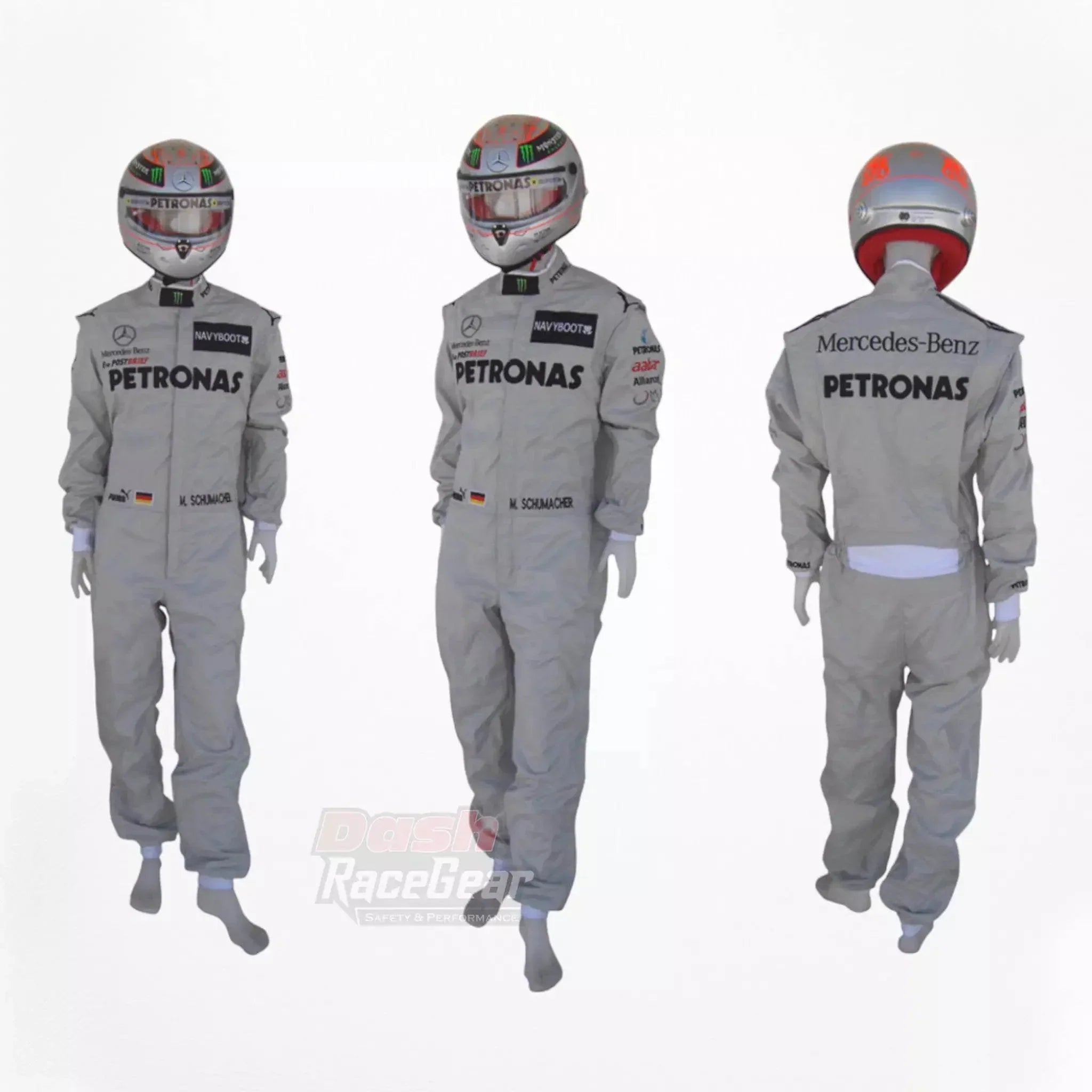 2012 Michael Schumacher Mercedes Benz F1 Embroidered Race Suit DASH RACEGEAR