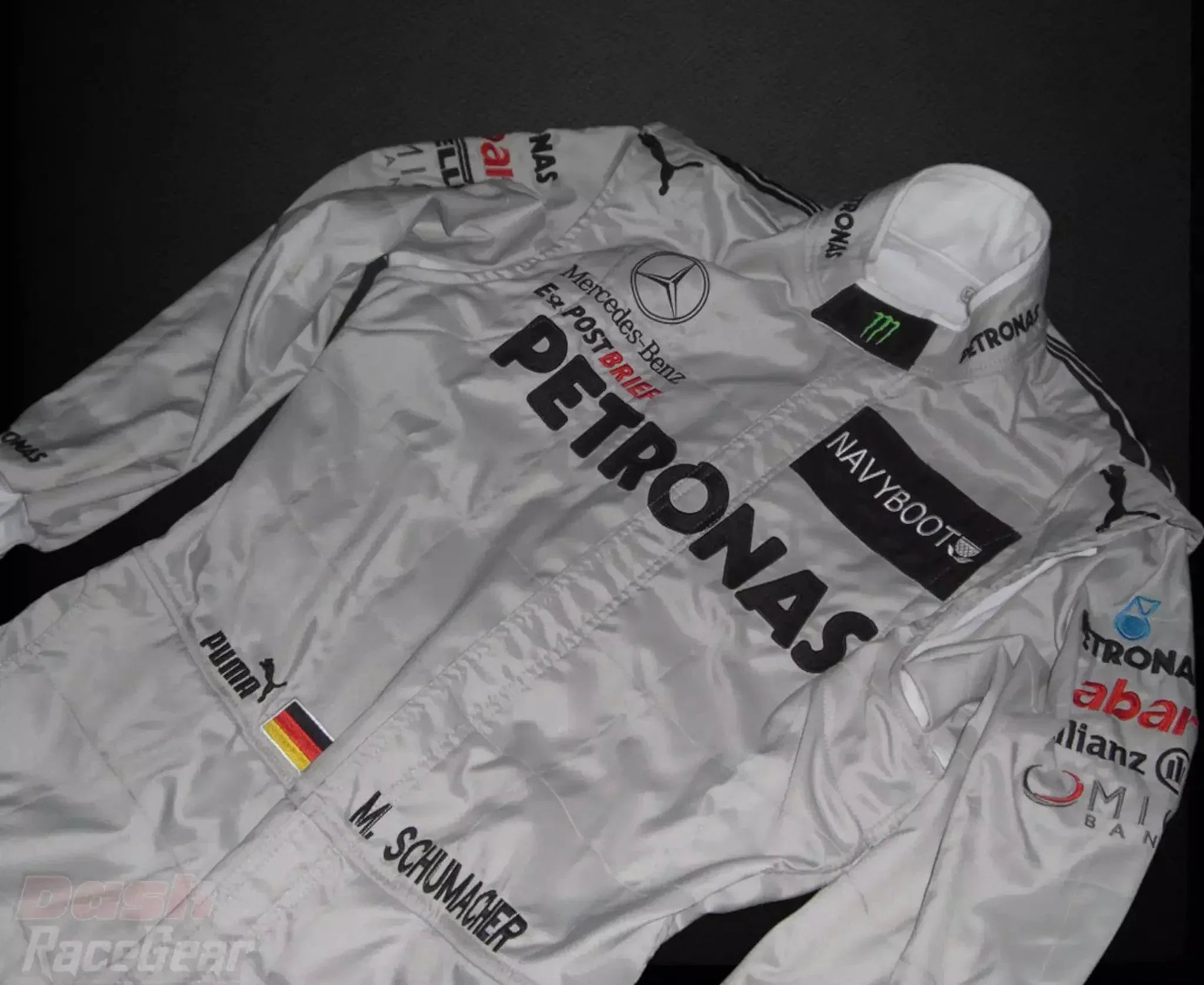 2012 Michael Schumacher Mercedes Benz F1 Embroidered Race Suit DASH RACEGEAR