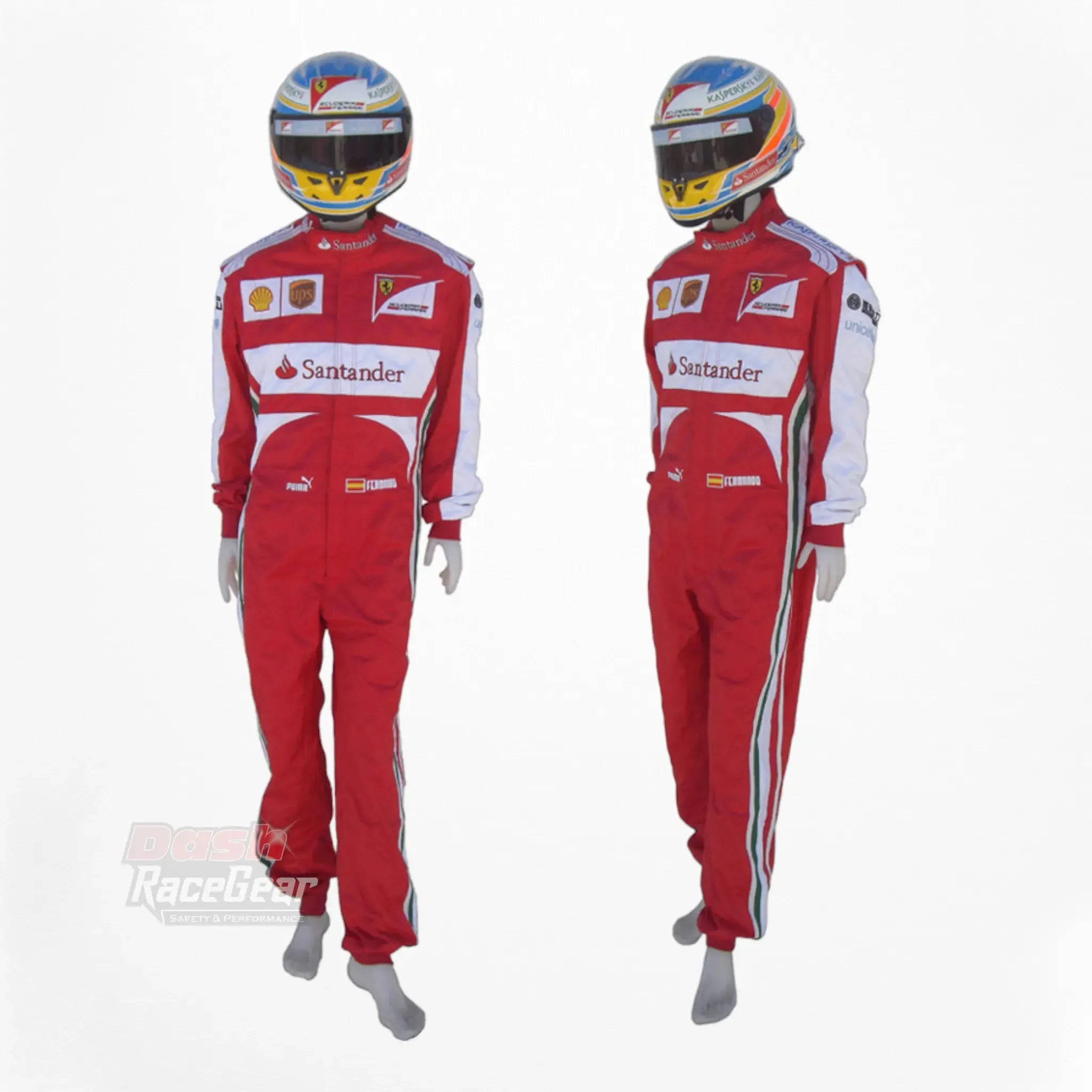 2013 Fernando Alonso Ferrari F1 Embroidered Racing Suit - Dash Racewear