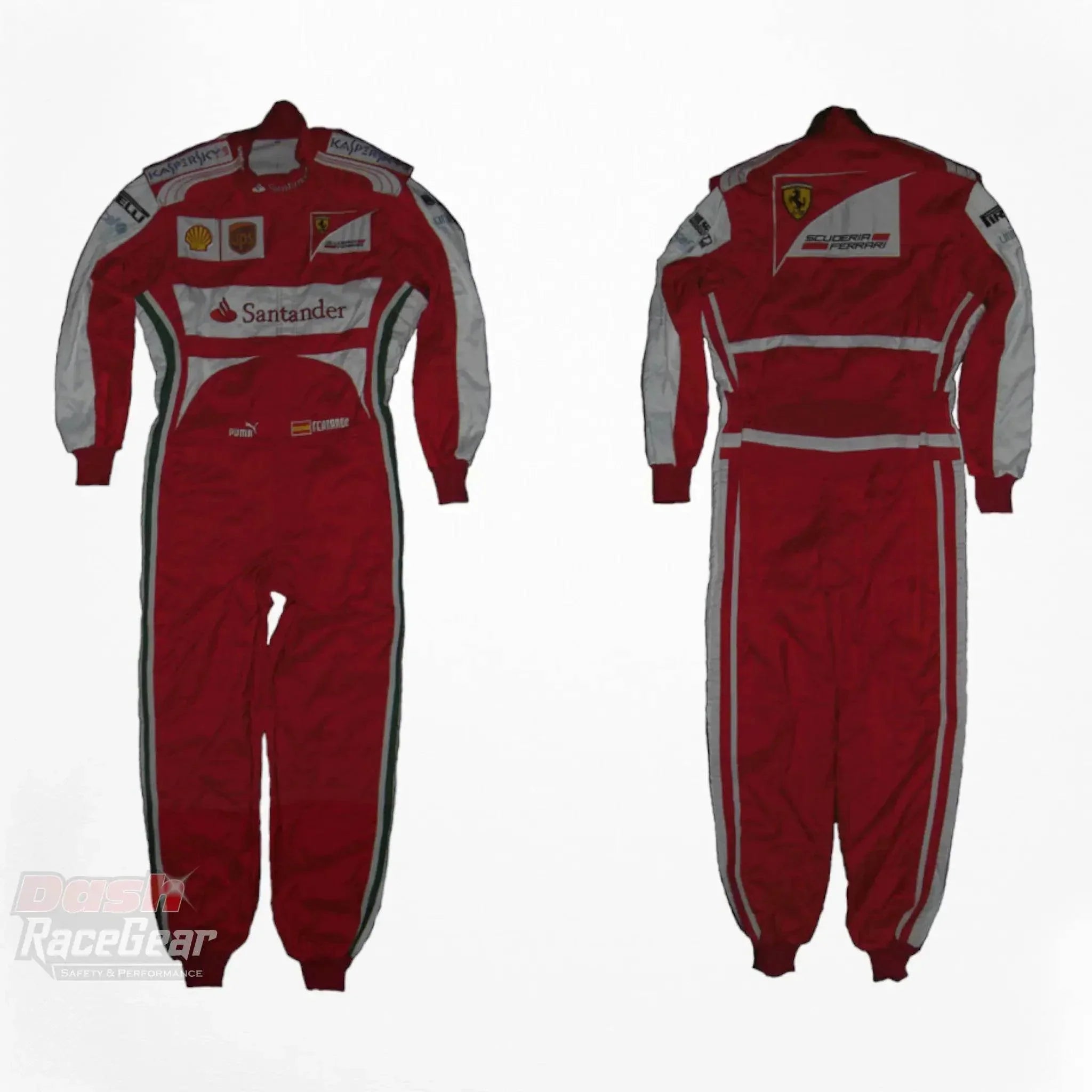 2013 Fernando Alonso Ferrari F1 Embroidered Racing Suit DASH RACEGEAR