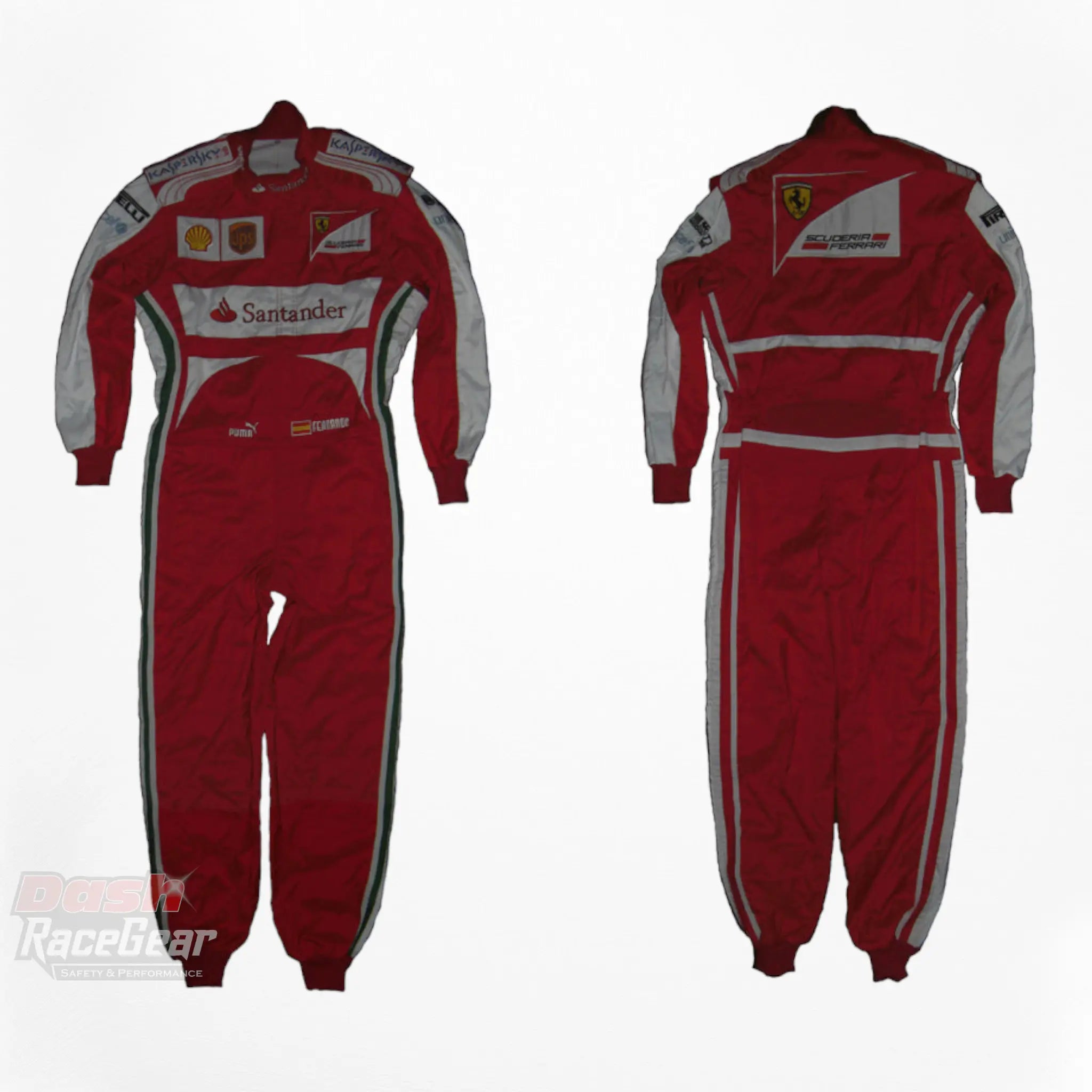 2013 Fernando Alonso Ferrari F1 Embroidered Racing Suit - Dash Racegear