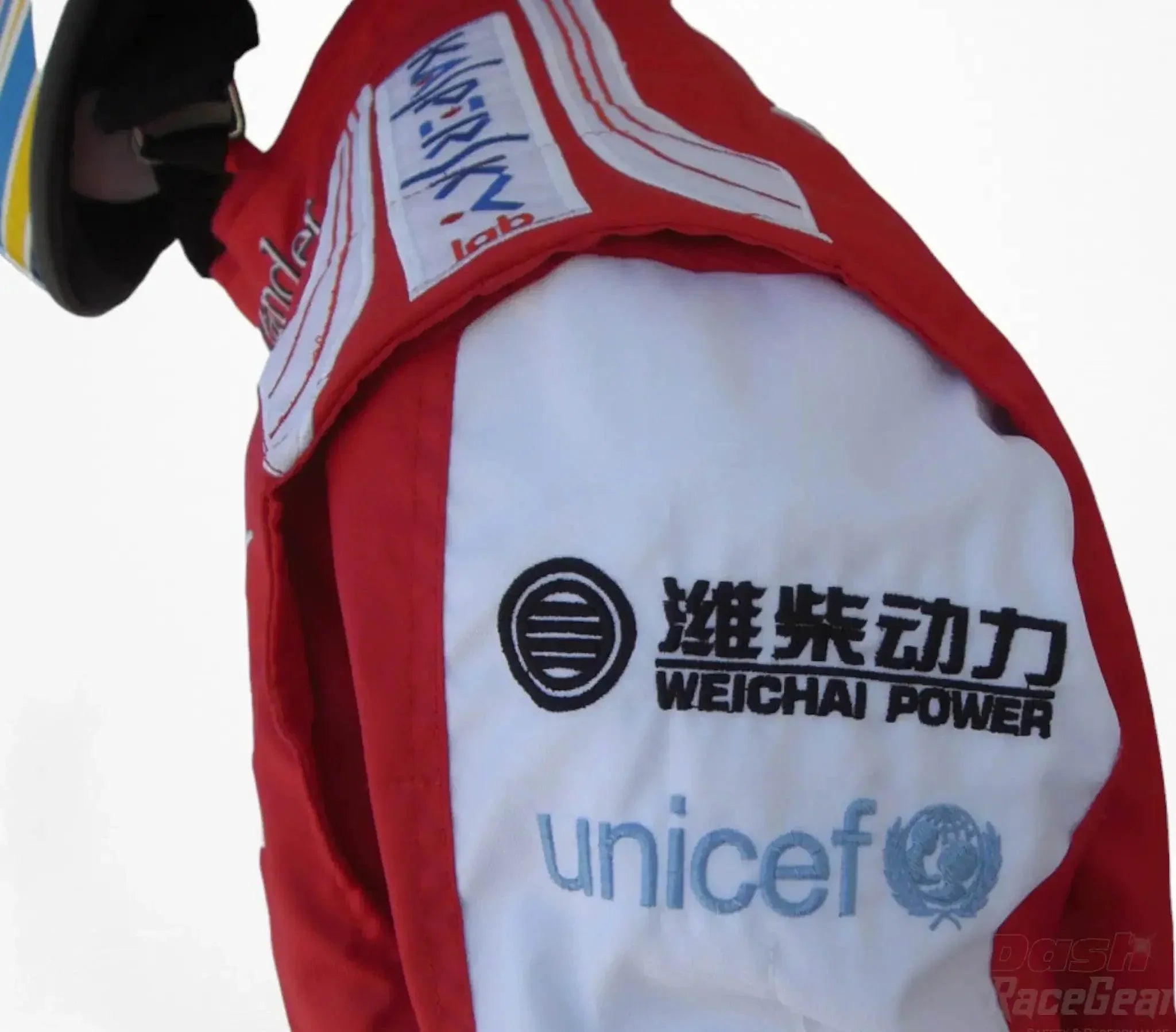 2013 Fernando Alonso Ferrari F1 Embroidered Racing Suit DASH RACEGEAR