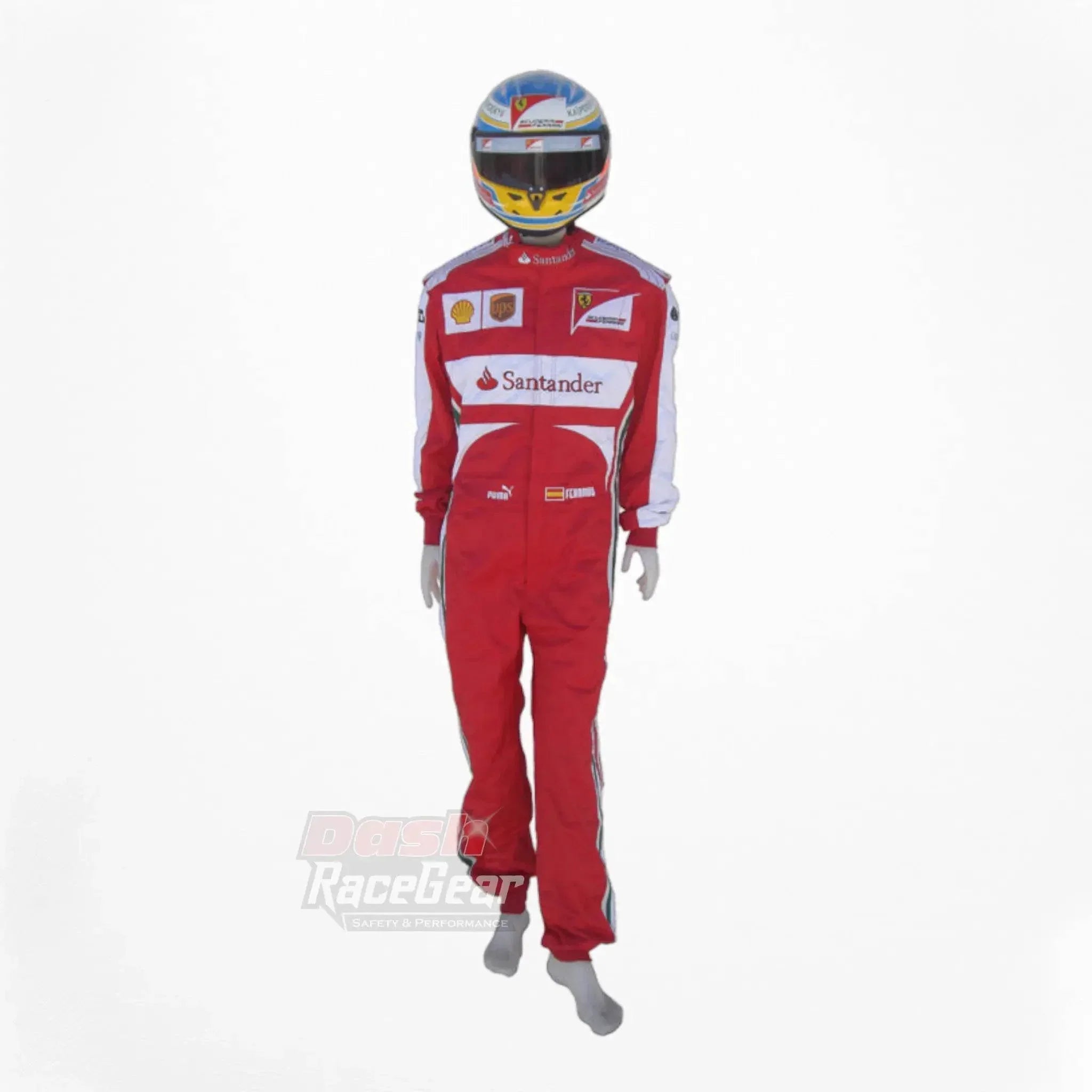2013 Fernando Alonso Ferrari F1 Embroidered Racing Suit DASH RACEGEAR