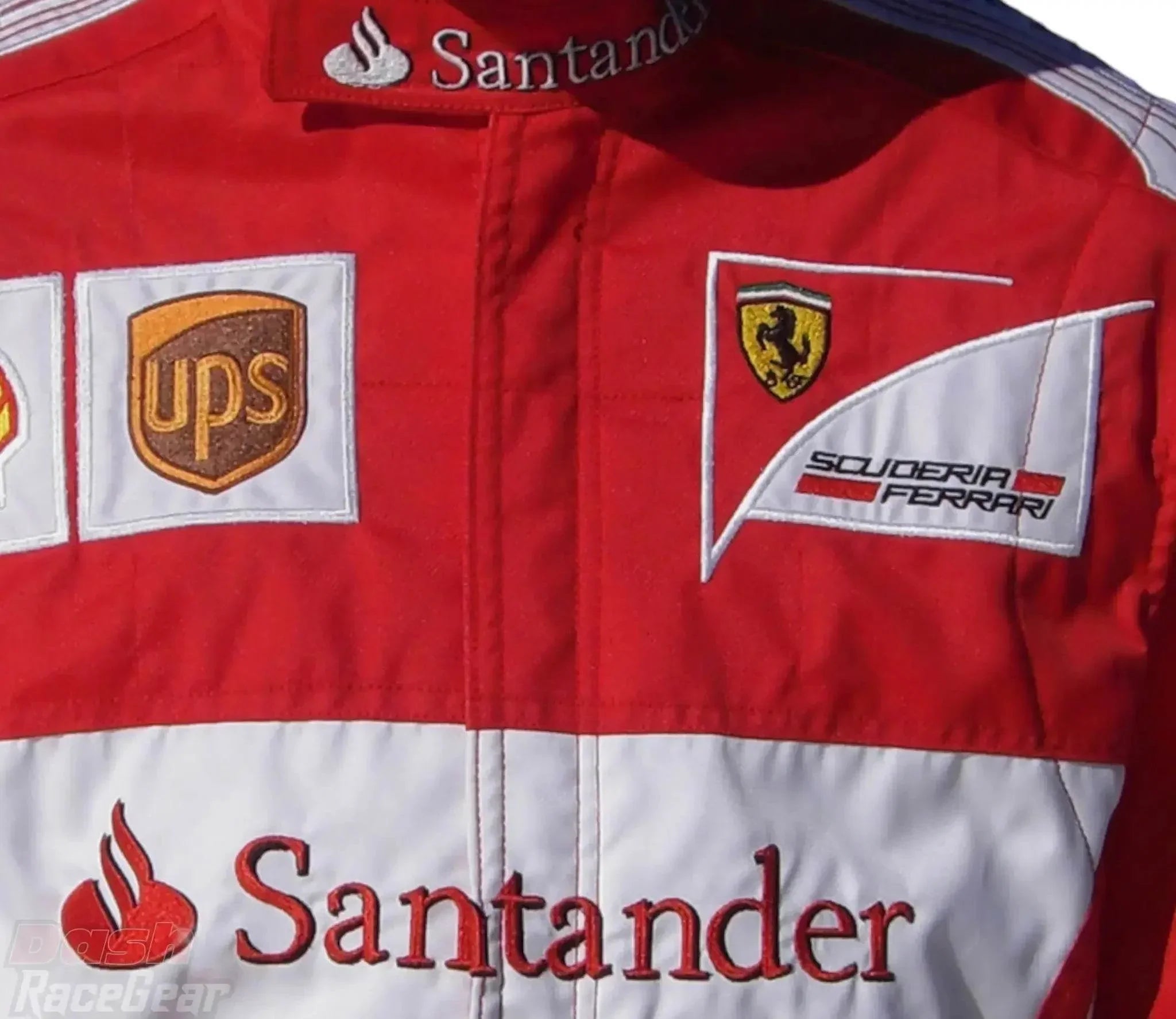 2013 Fernando Alonso Ferrari F1 Embroidered Racing Suit DASH RACEGEAR