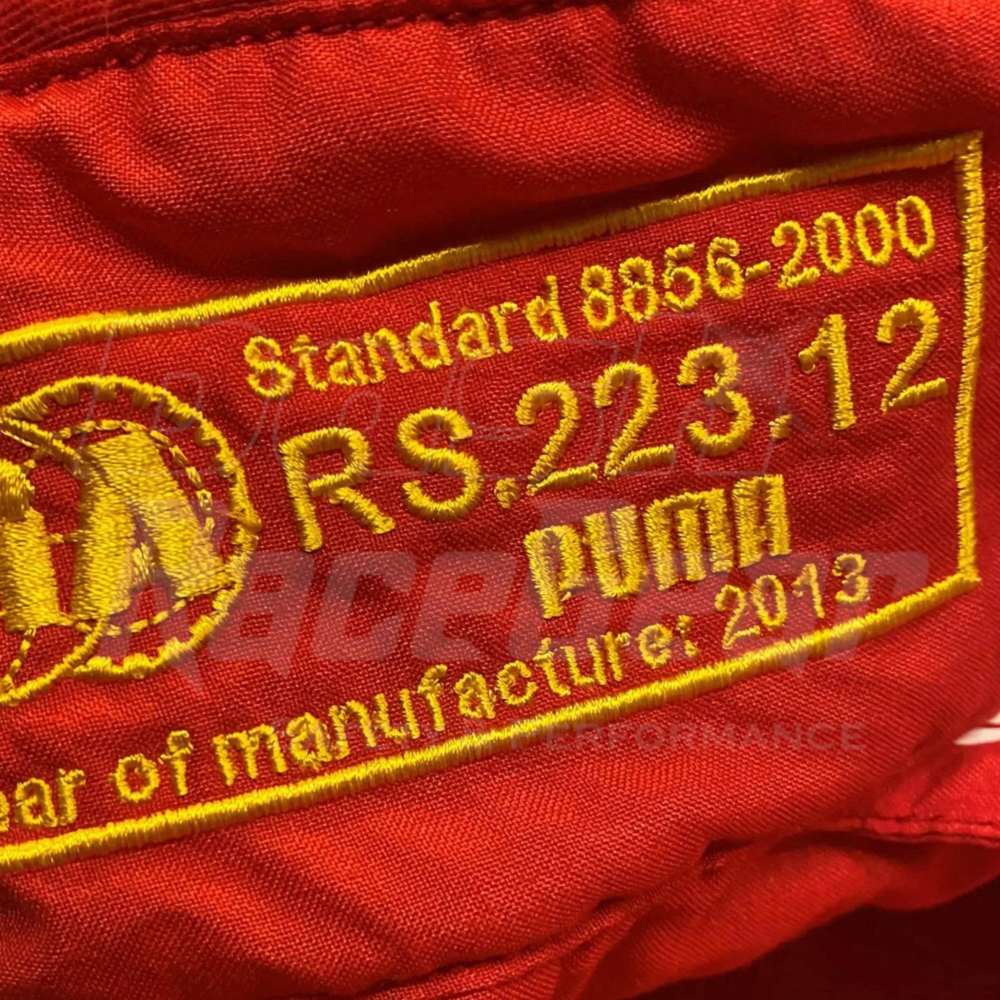 2013 Fernando Alonso Signed Racing Suit DASH RACEGEAR