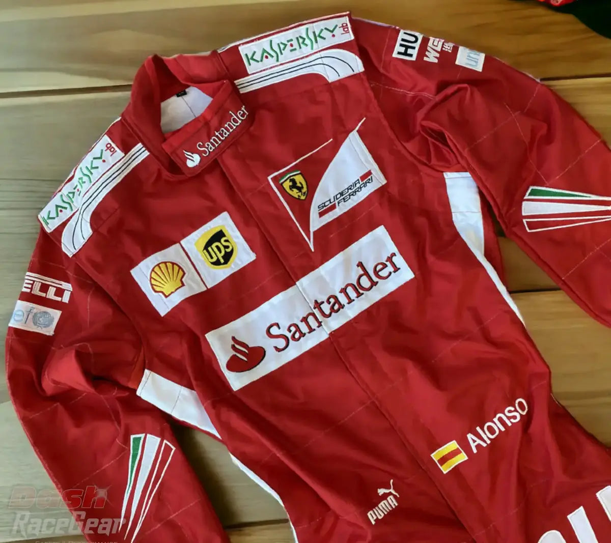 2014 Fernando Alonso Ferrari F1 Embroidered Racing Suit - Dash Racegear