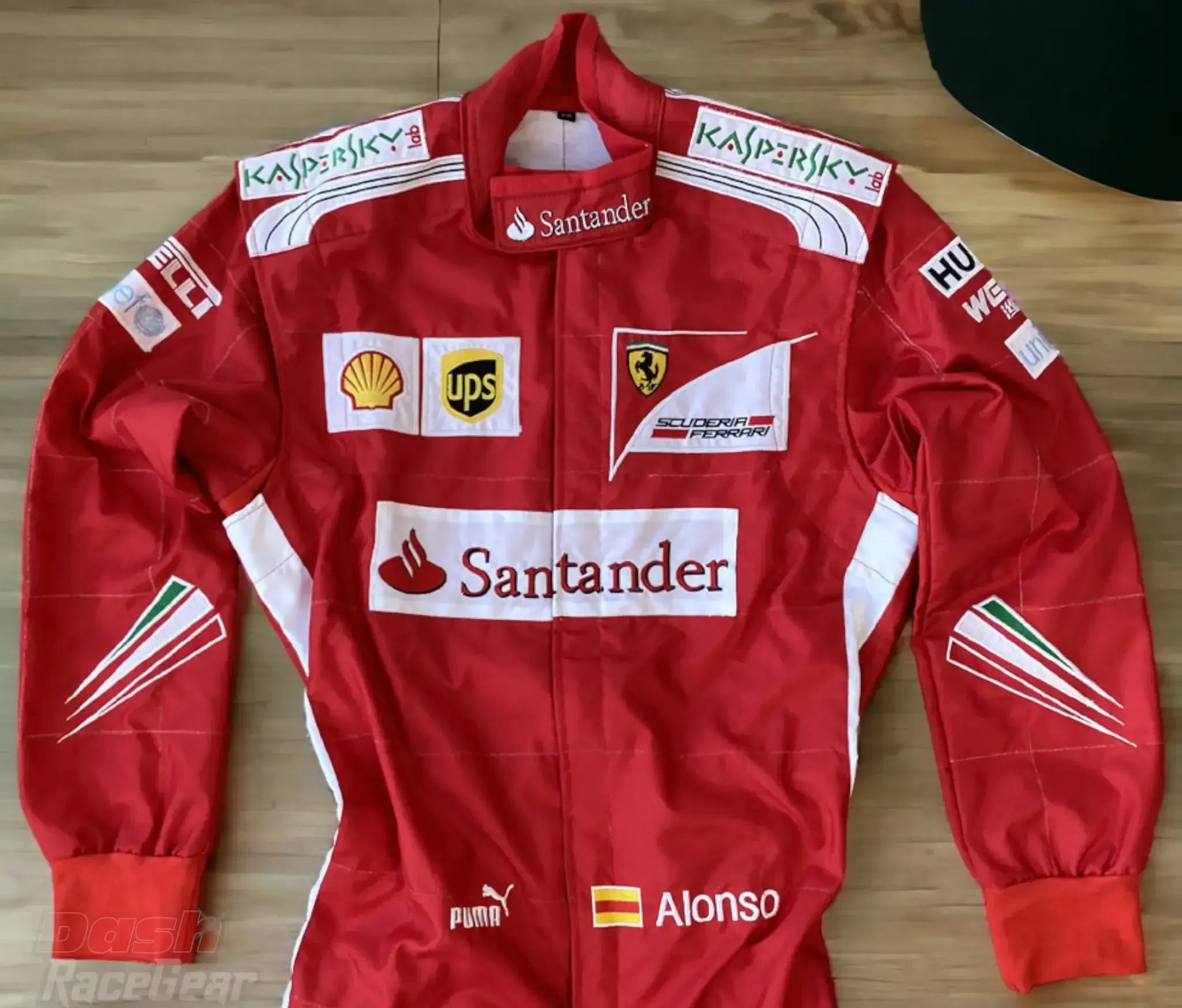 2014 Fernando Alonso Ferrari F1 Embroidered Racing Suit - Dash Racewear