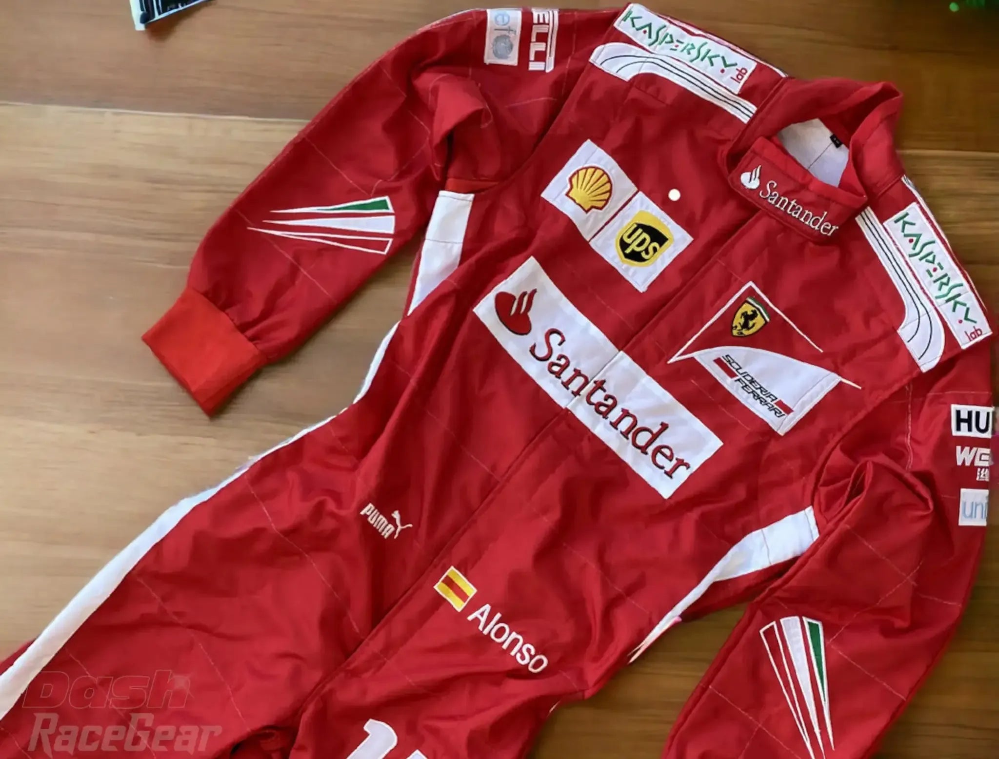 2014 Fernando Alonso Ferrari F1 Embroidered Racing Suit - Dash Racewear