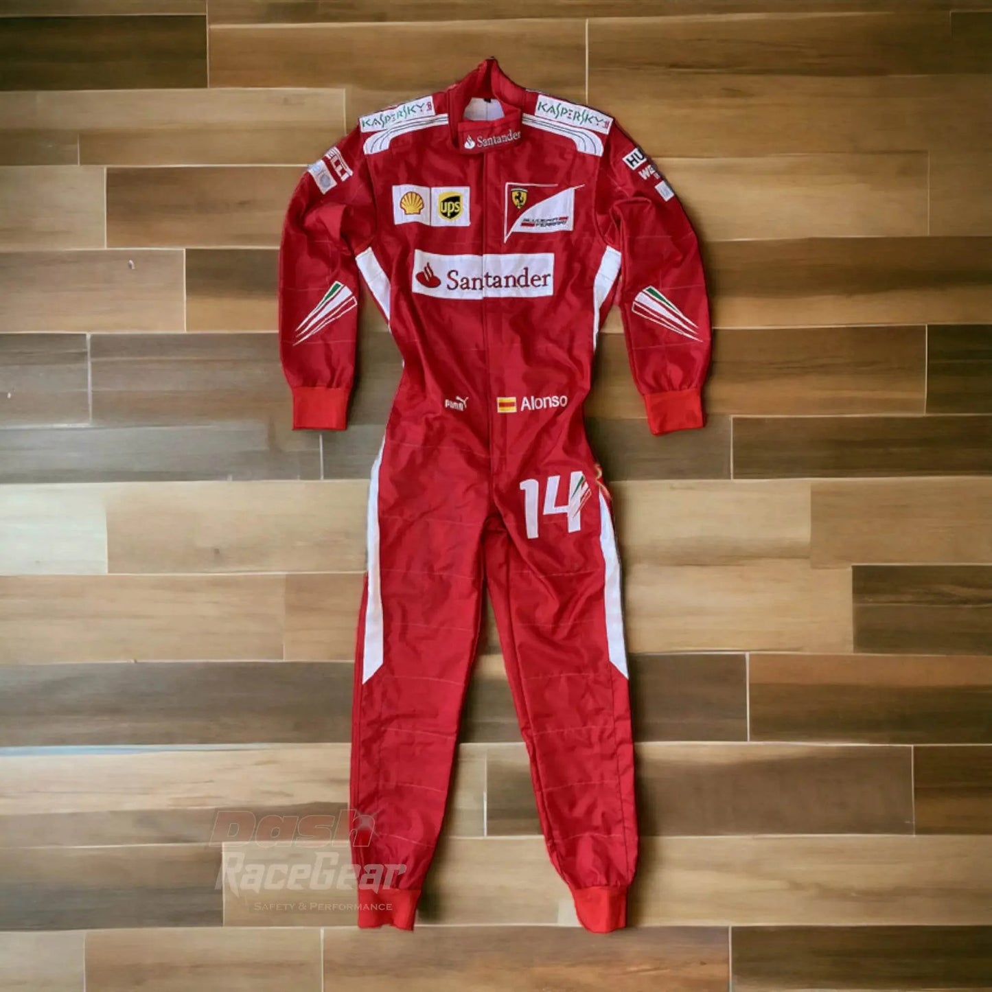 2014 Fernando Alonso Ferrari F1 Embroidered Racing Suit - Dash Racegear