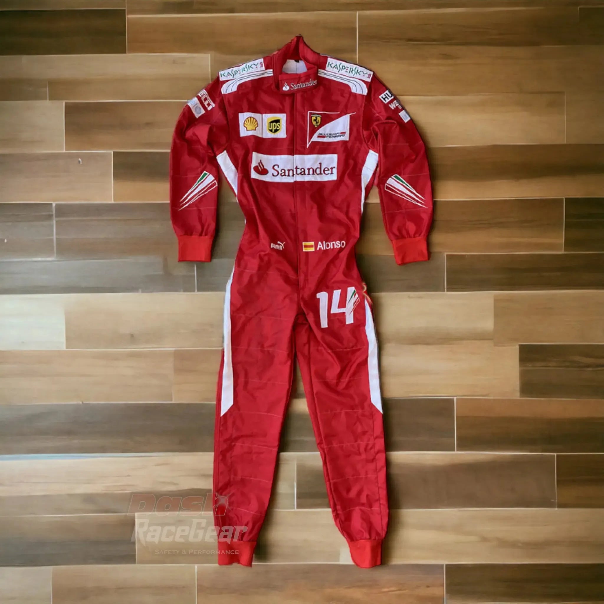 2014 Fernando Alonso Ferrari F1 Embroidered Racing Suit - Dash Racewear