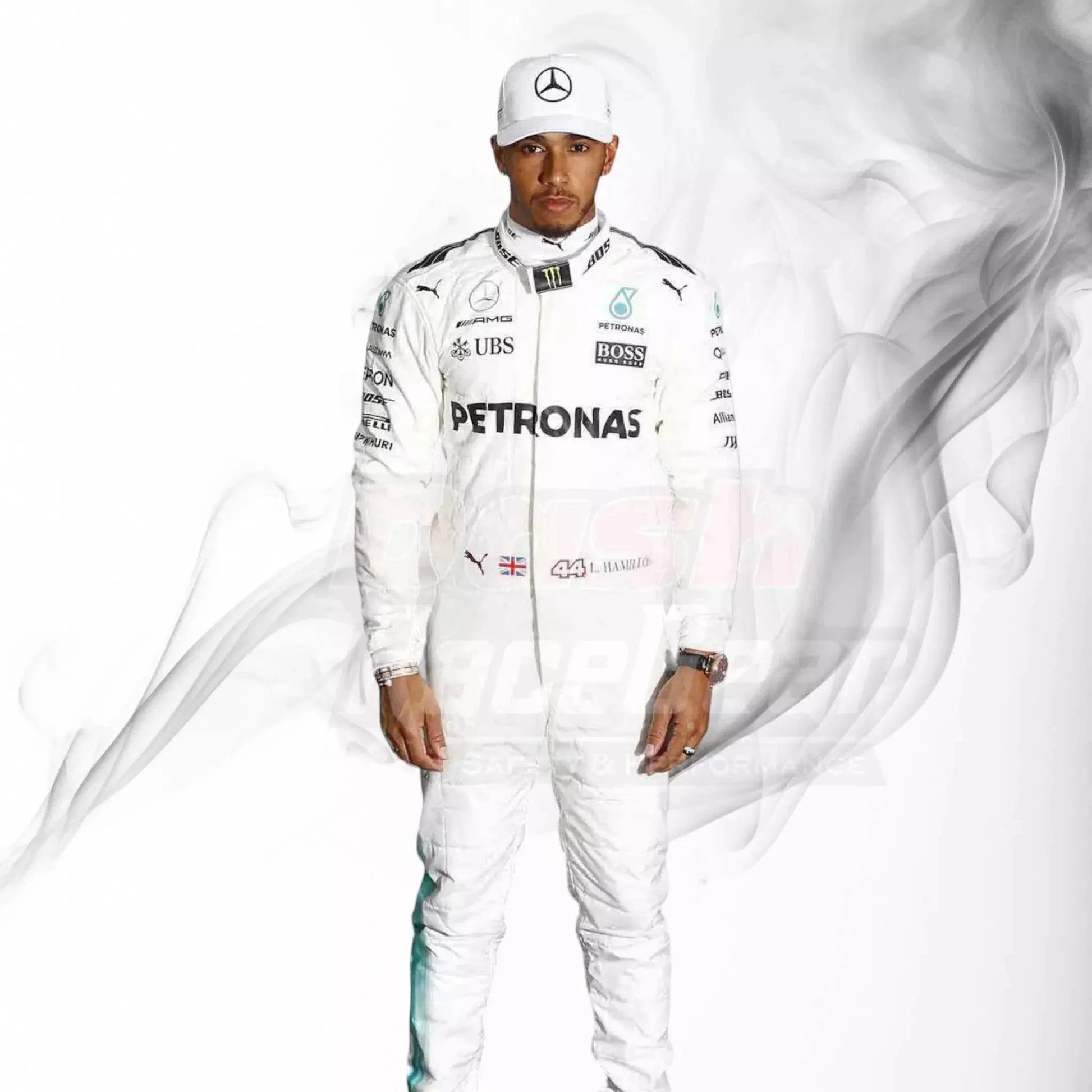 2017 Lewis Hamilton Mercedes-Benz F1 Printed Racing Suit - Dash Racegear