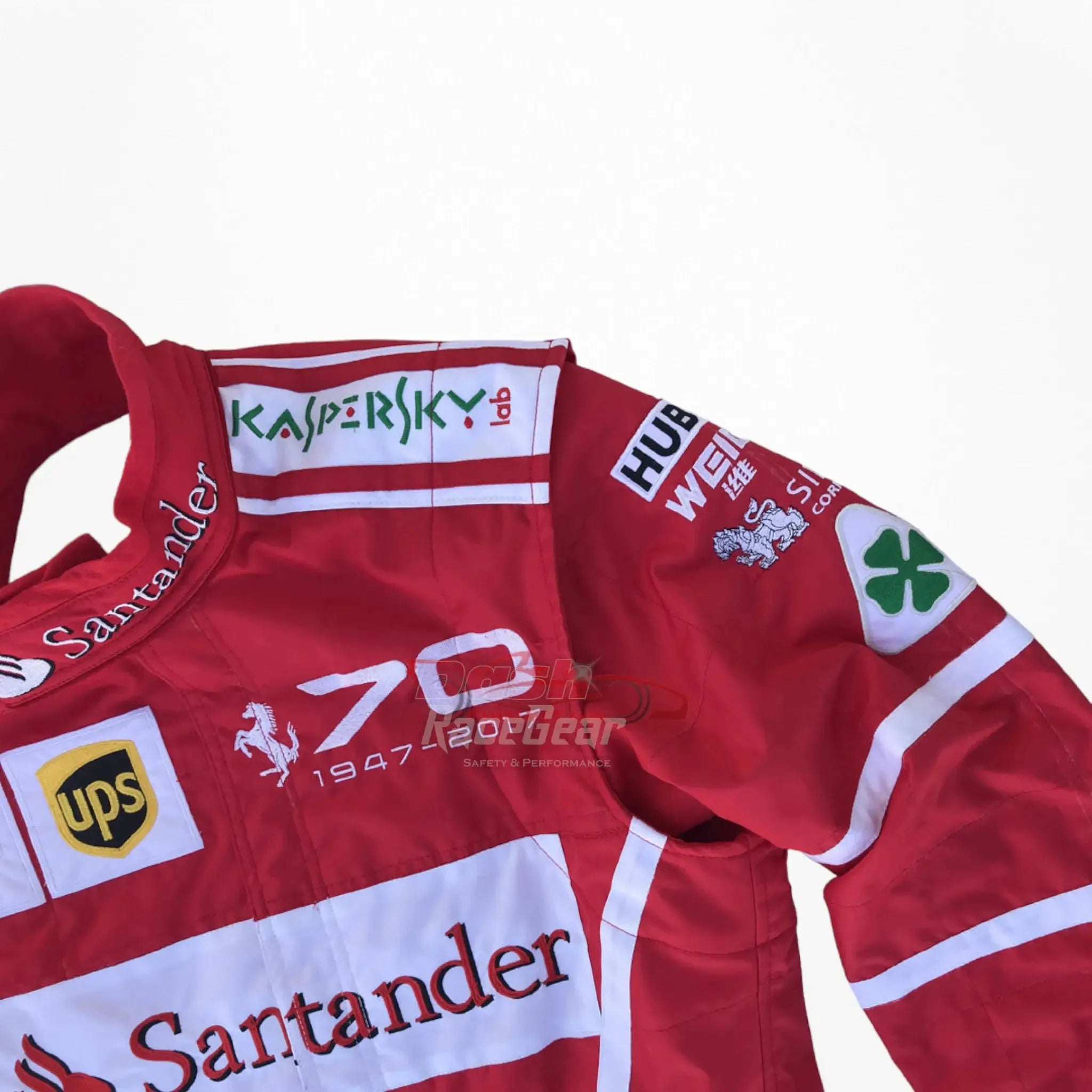 2017 Sebastian Vettel Ferrari 70th Anniversary F1 Embroidered Racing Suit -Monza GP - Dash Racewear