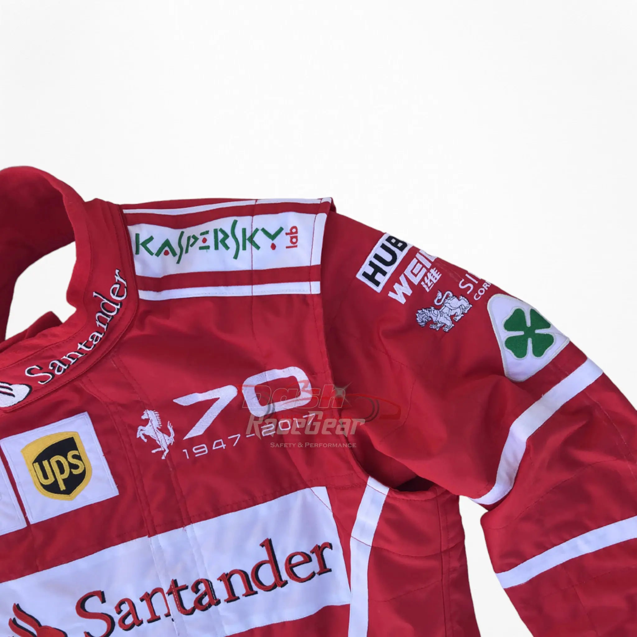 2017 Sebastian Vettel Ferrari F1-Rennanzug zum 70. Jubiläum – Monza GP 