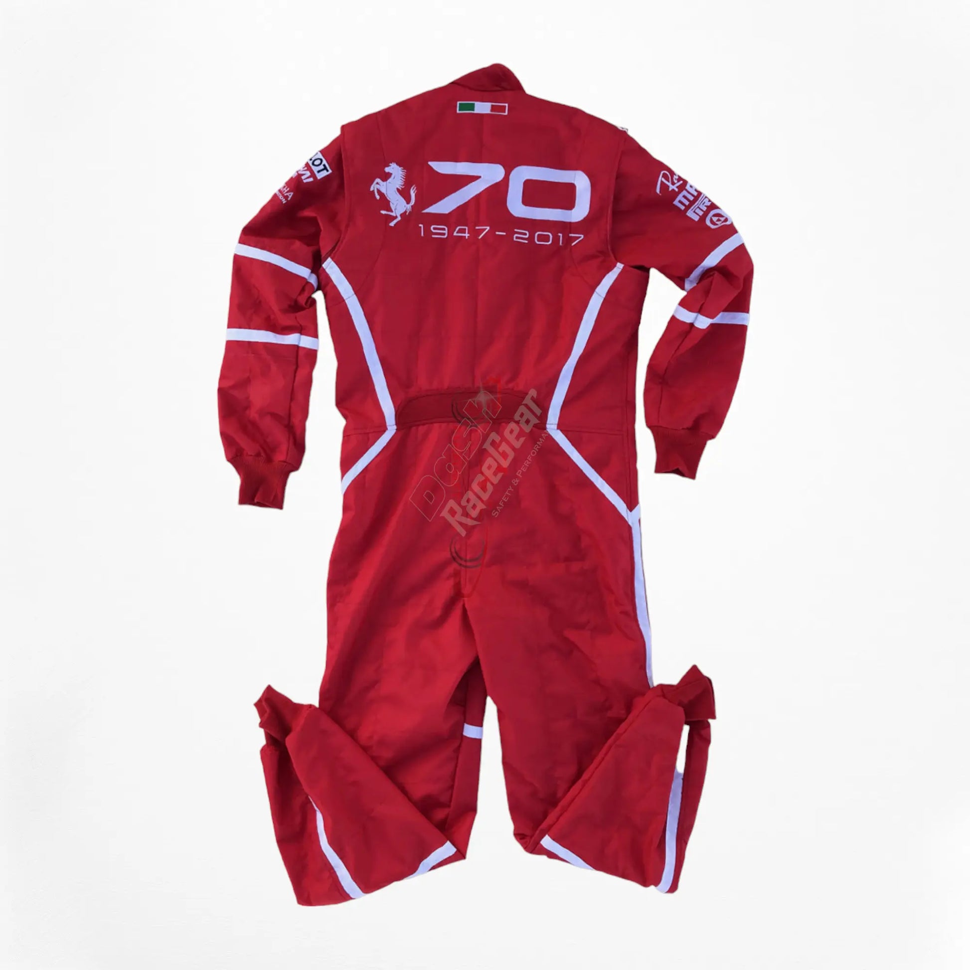 2017 Sebastian Vettel Ferrari 70th Anniversary F1 Embroidered Racing Suit -Monza GP - Dash Racegear