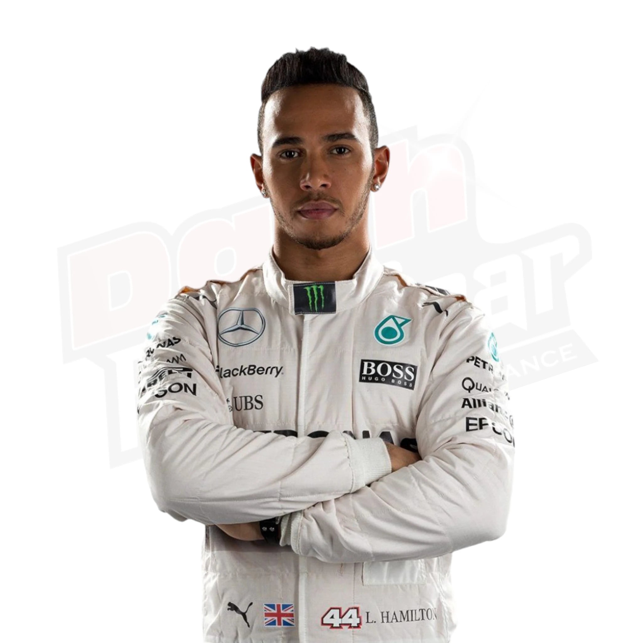 Traje de carrera del equipo Mercedes AMG Petronas F1 de Lewis Hamilton 2020