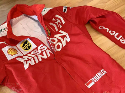 2019 Charles Leclerc Ferrari Mission Winnow F1 Embroidered Racing Suit - Dash Racegear