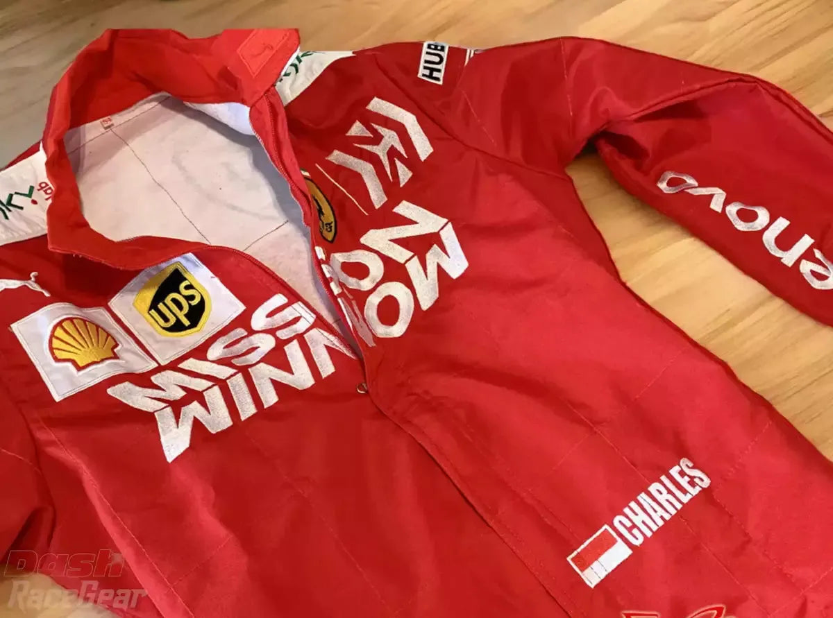 2019 Charles Leclerc Ferrari Mission Winnow F1 Embroidered Racing Suit - Dash Racewear