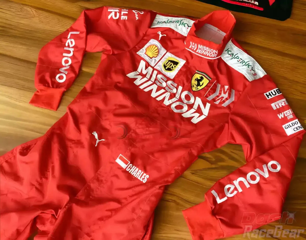 2019 Charles Leclerc Ferrari Mission Winnow F1 Embroidered Racing Suit - Dash Racewear