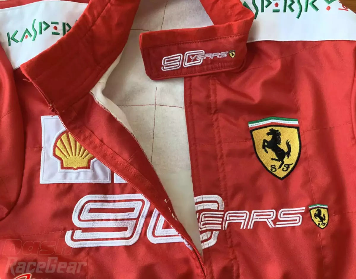2019 Charles Leclerc Scuderia Ferrari 90 Years Embroided Racing Suit - Dash Racegear
