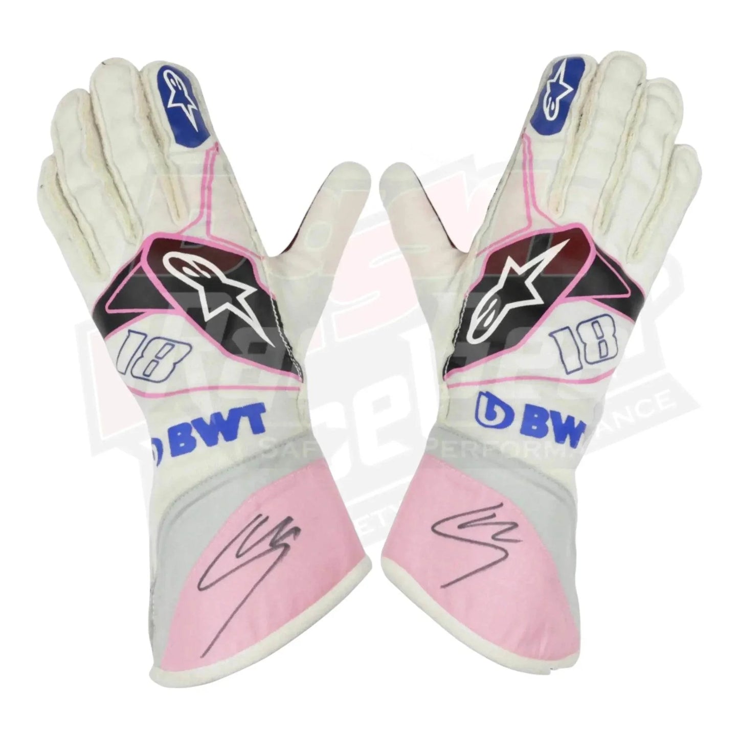 2019 Lance Stroll BWT Race Spec Racing Point F1 Gloves - Dash Racegear