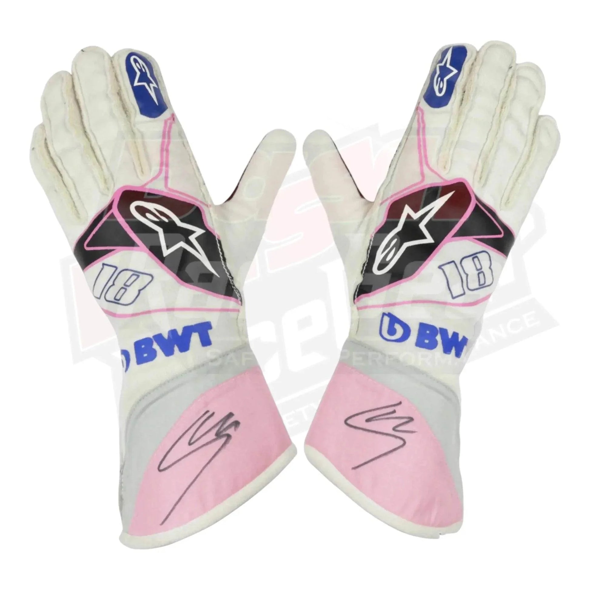 2019 Lance Stroll BWT Race Spec Racing Point F1 Gloves - Dash Racegear