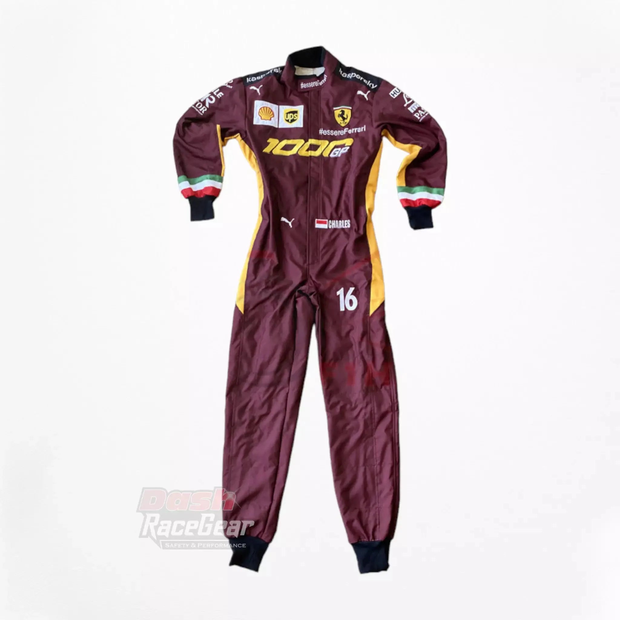 2020 Charles Leclerc Ferrari 1000 GP F1 Embroidered Racing Suit - Dash Racewear