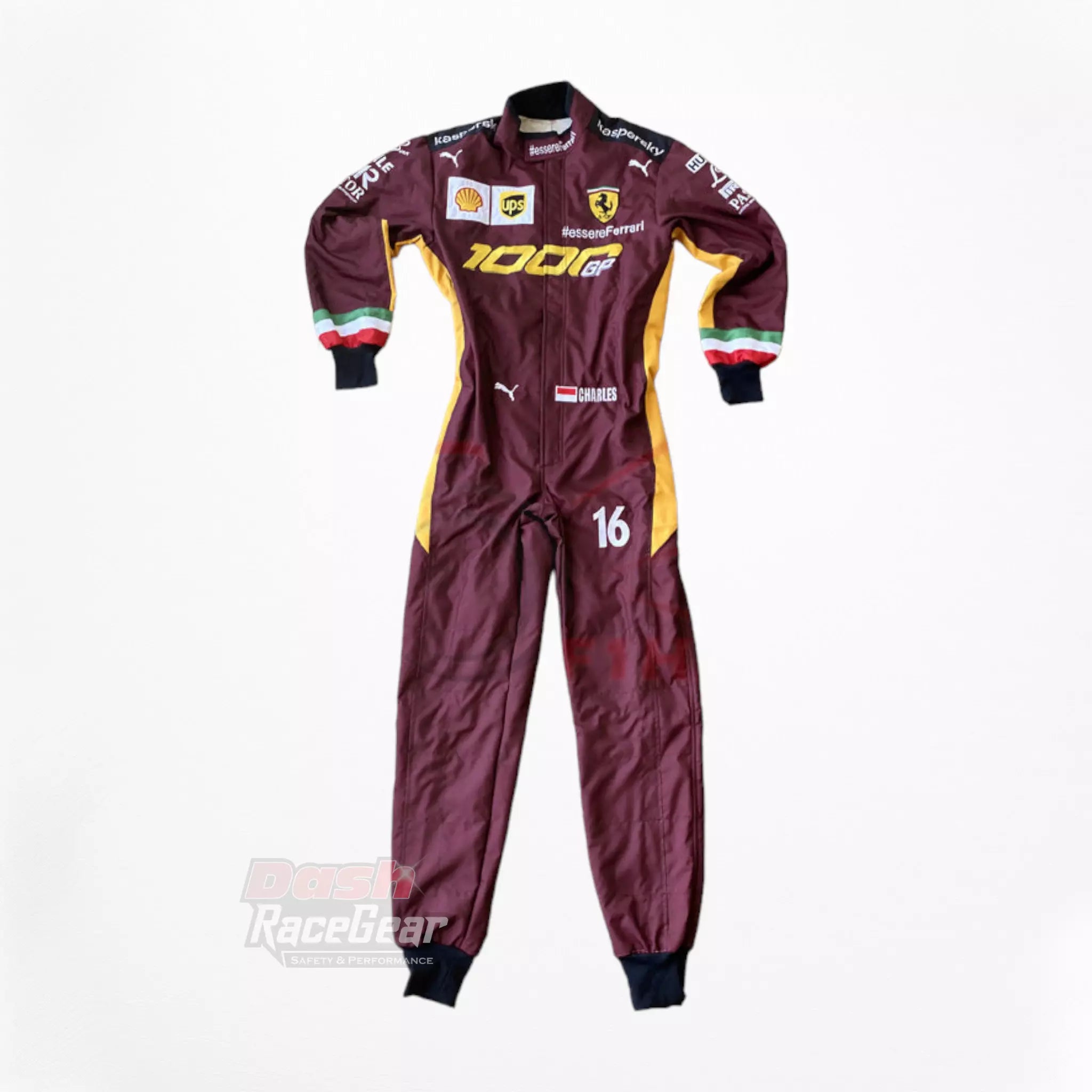2020 Charles Leclerc Ferrari 1000 GP F1 Embroidered Racing Suit - Dash Racegear