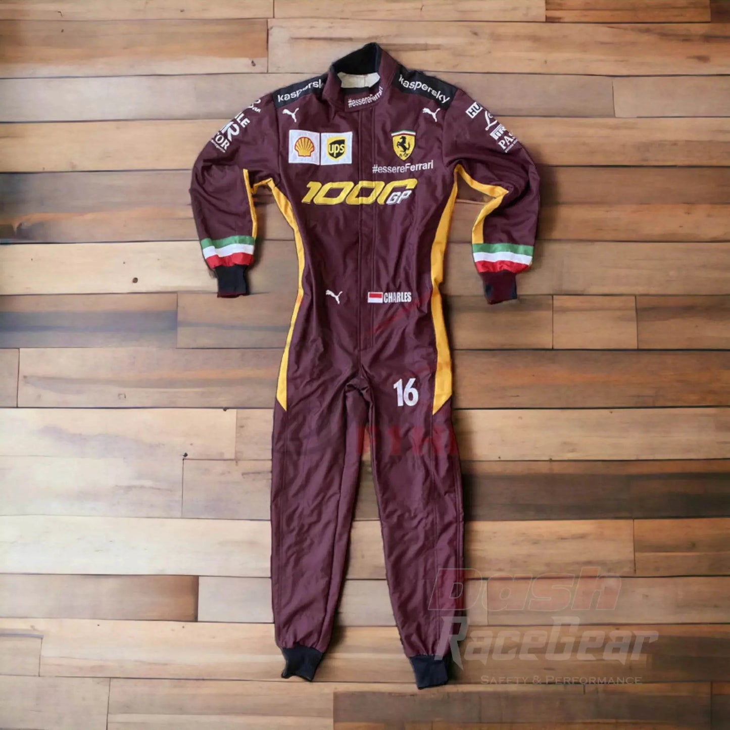 2020 Charles Leclerc Ferrari 1000 GP F1 Embroidered Racing suit - Dash Racegear