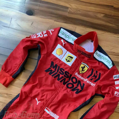 2020 Charles Leclerc Ferrari Mission Winnow F1 Embroidered Racing Suit - Dash Racegear