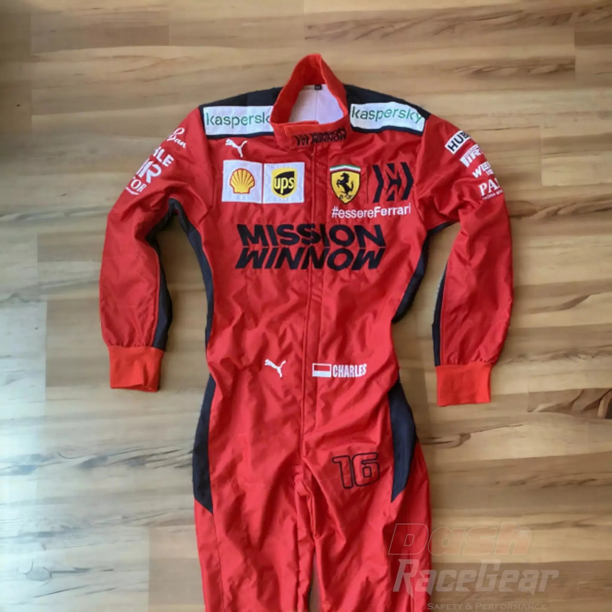 2020 Charles Leclerc Ferrari Mission Winnow F1 Embroidered Racing Suit - Dash Racewear