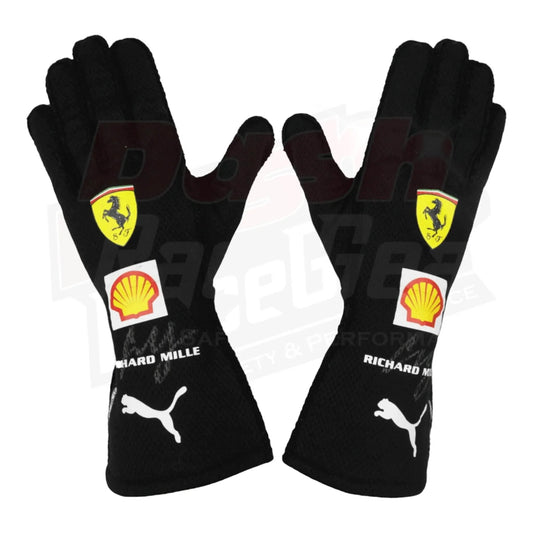 2021 Charles Leclerc Richard Mille Scuderia Ferrari Formula 1 Gloves - Dash Racegear