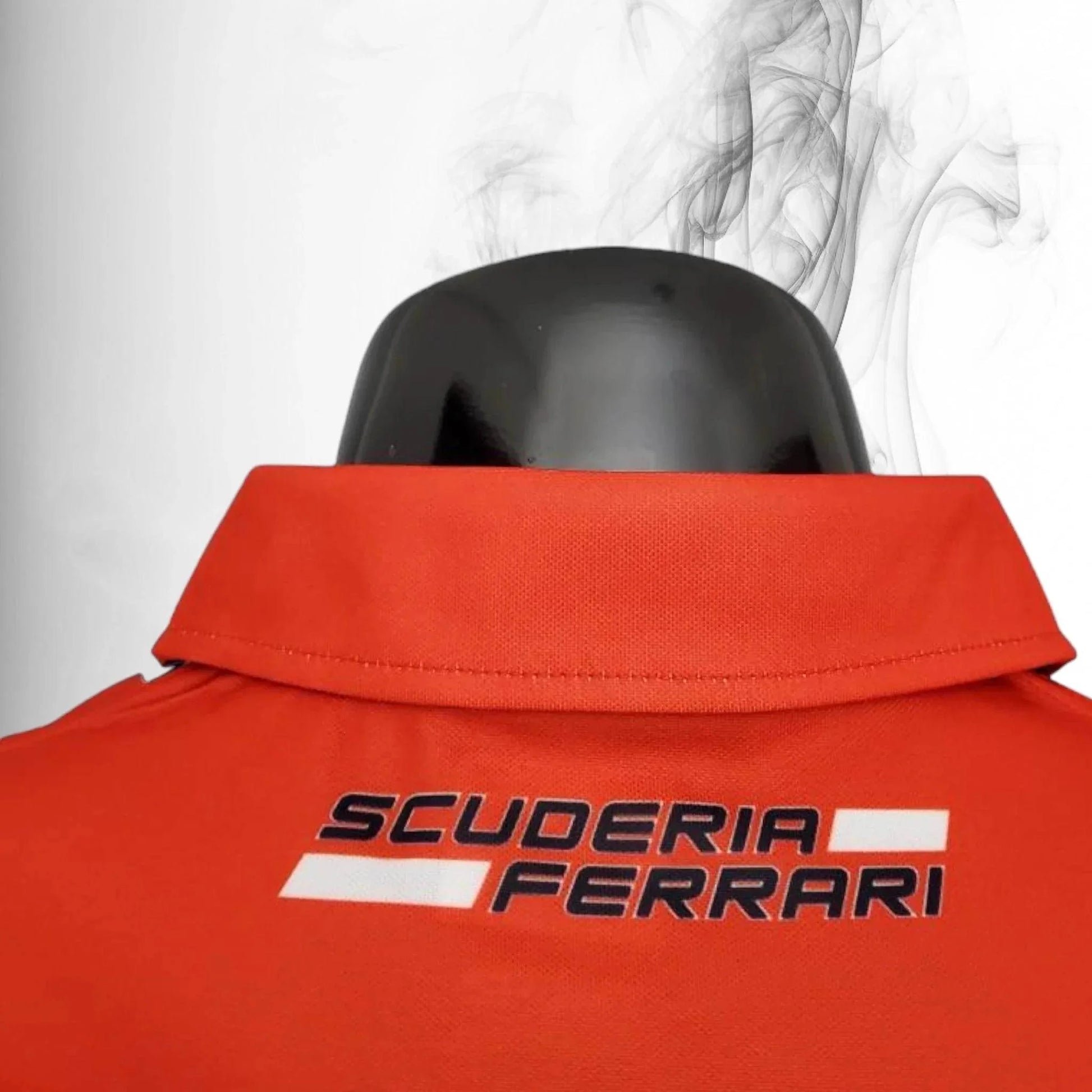 2021 Ferrari Formula One Racing Polo Zipper Shirt - Dash Racegear