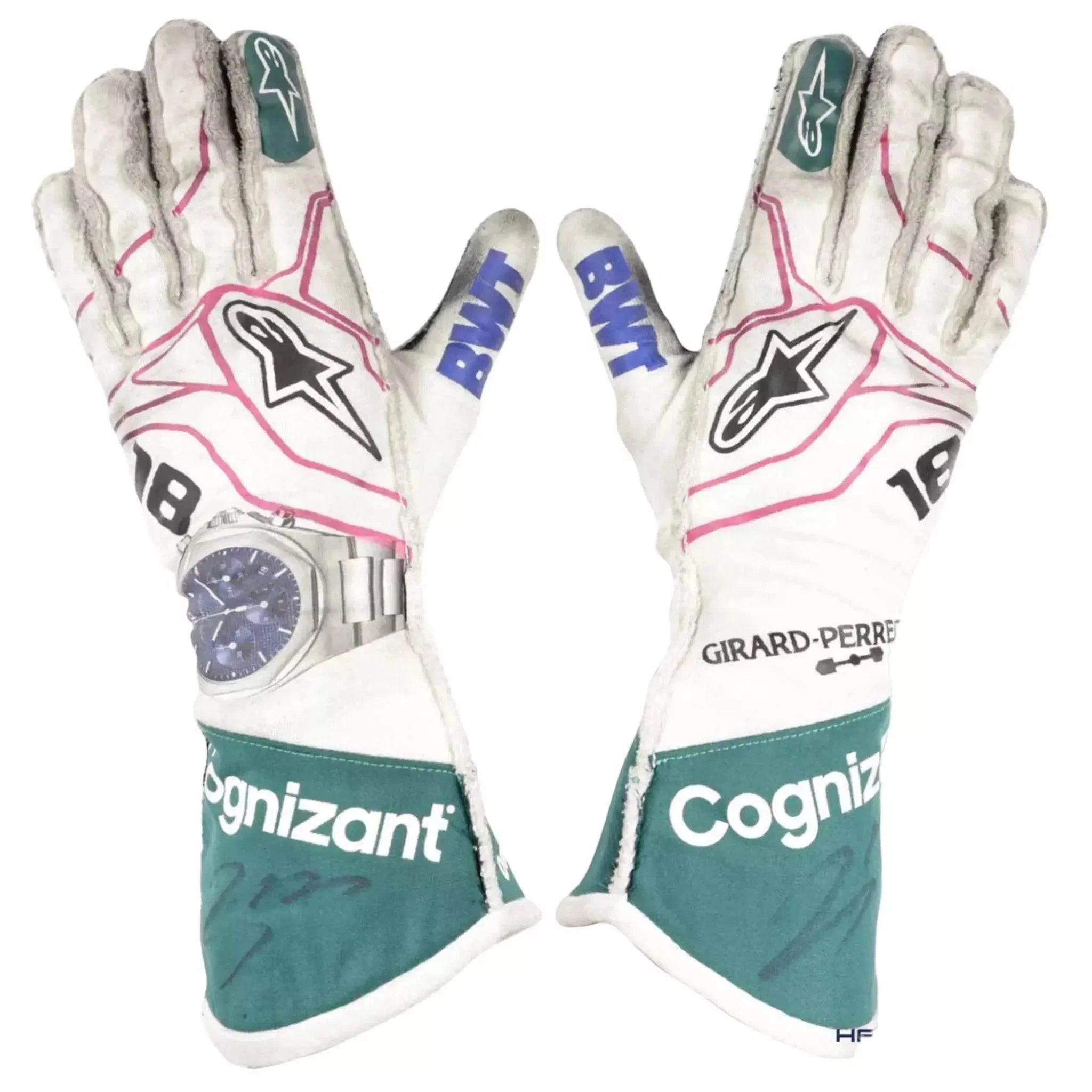 2021 Lance Stroll Aston Martin F1 Racing Gloves DASH RACEGEAR