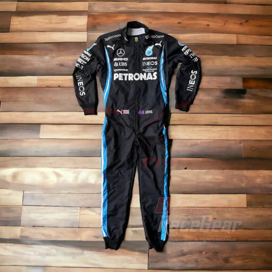 2021 Lewis Hamilton Mercedes Benz F1 Embroidered Race Suit - Dash Racegear