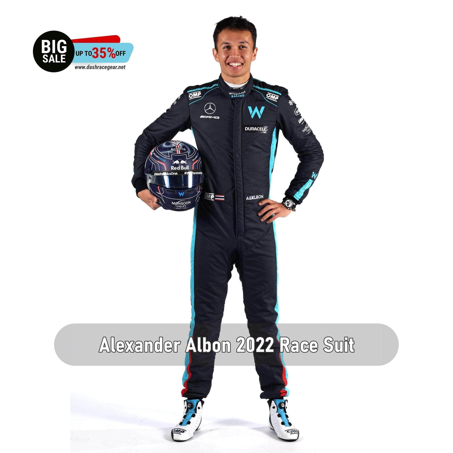 2022 New Alexander Albon F1 Race Suit Williams Racing - Dash Racegear