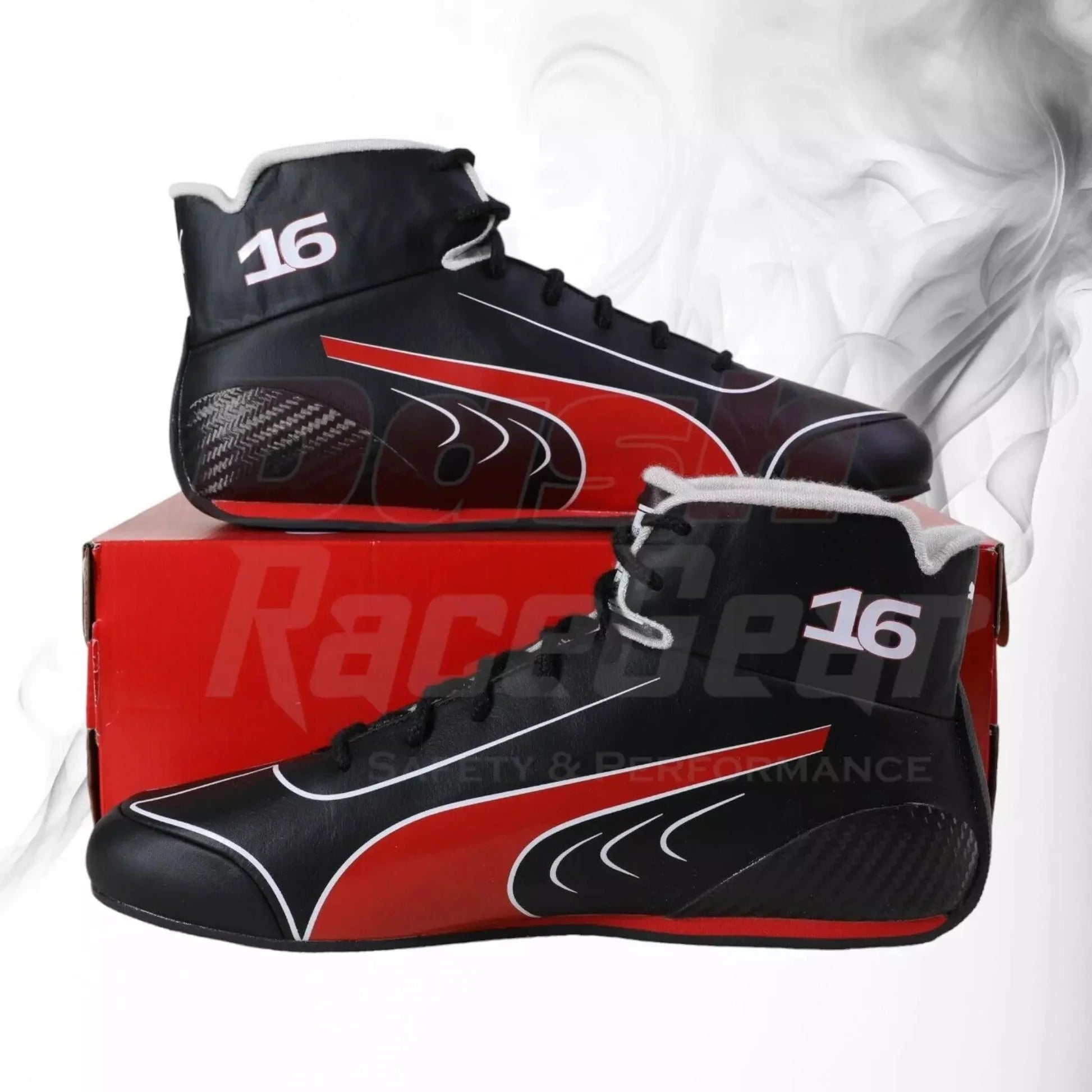 2022 New Charles Leclerc Ferrari F1 Racing Boots - Dash Racegear