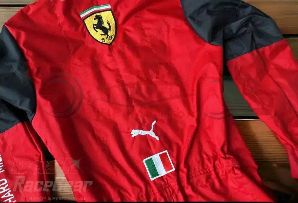2022 Charles Leclerc Ferrari Embroidered F1 Racing Suit - Dash Racegear