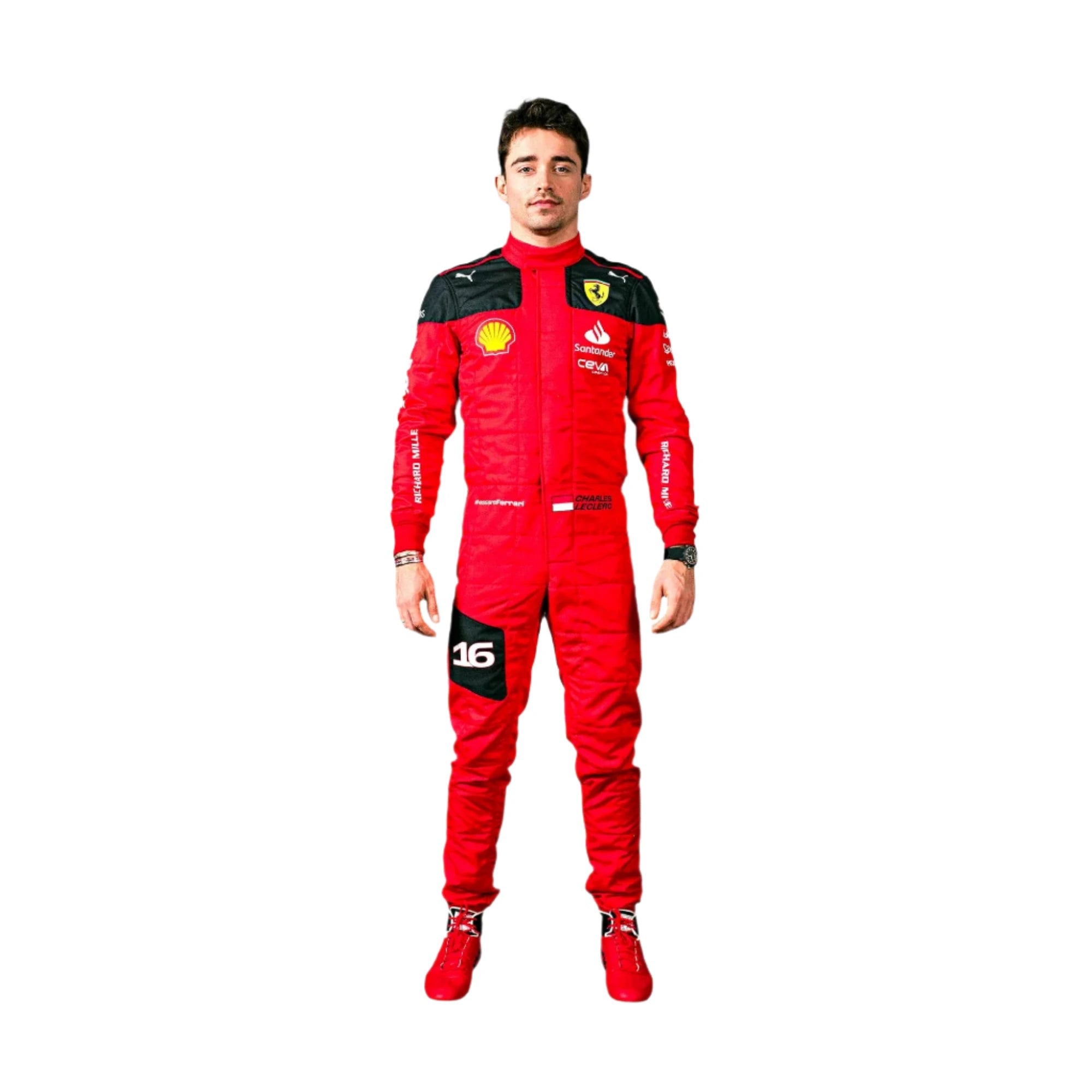 New Charles Leclerc 2023 Race Suit Ferrari F1 KIDS