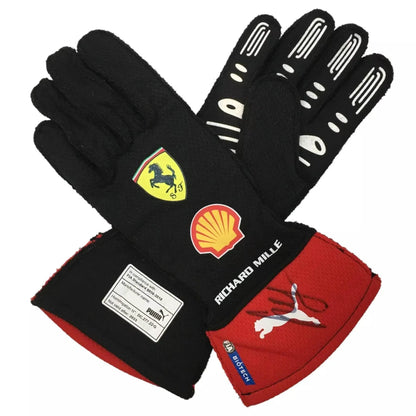 2023 Carlos Sainz Ferrari F1 Race Gloves - Dash Racegear
