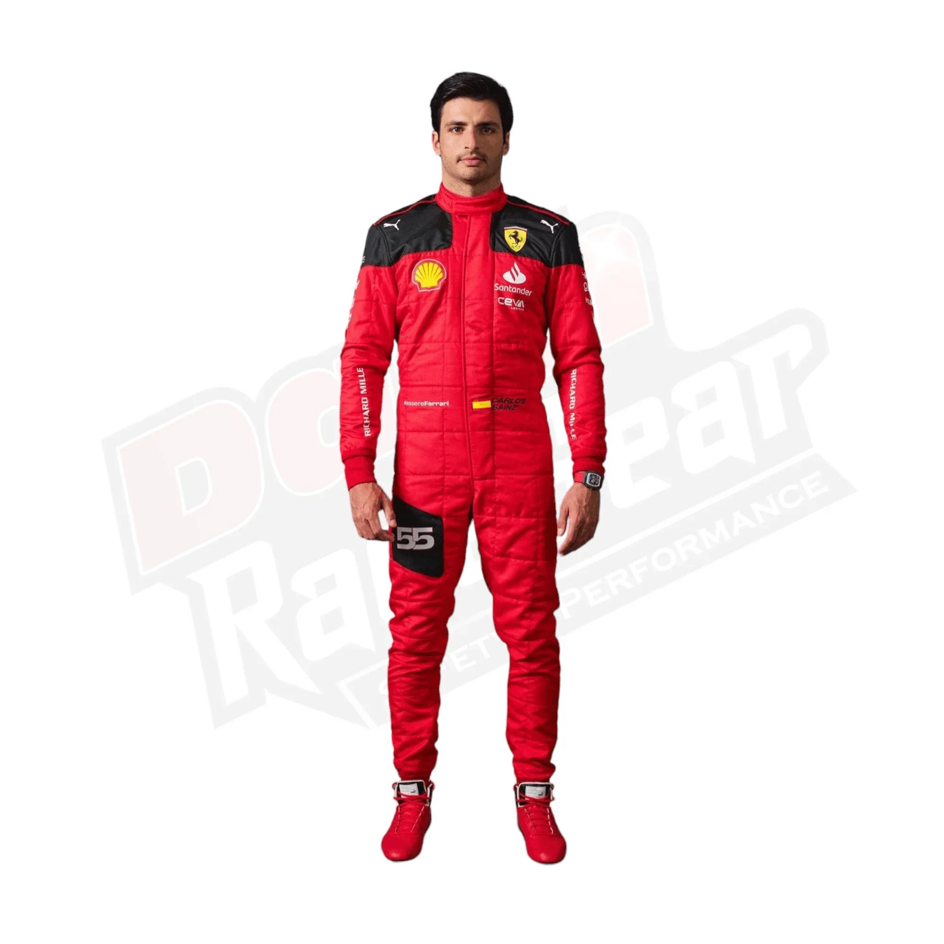 2023 Carlos Sainz Race Scuderia Ferrari F1 Race Suit KIDS - Dash Racegear