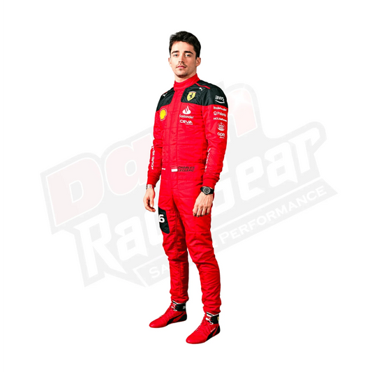 New Charles Leclerc 2023 Race Suit Ferrari F1 - Dash Racegear