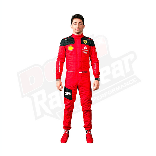 New Charles Leclerc 2023 Race Suit Ferrari F1 - Dash Racegear